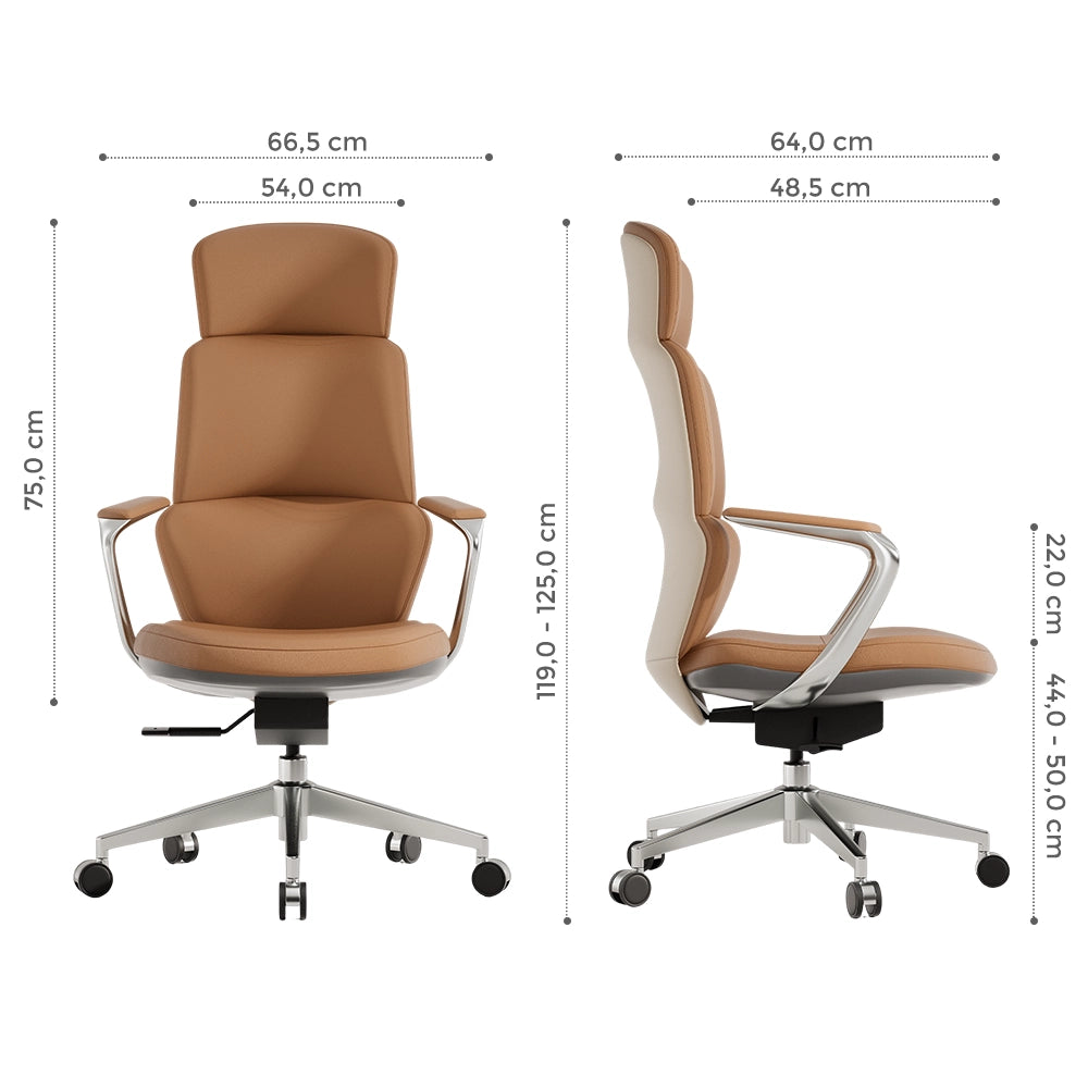 Nolan Lederstuhl mit klassischem Design