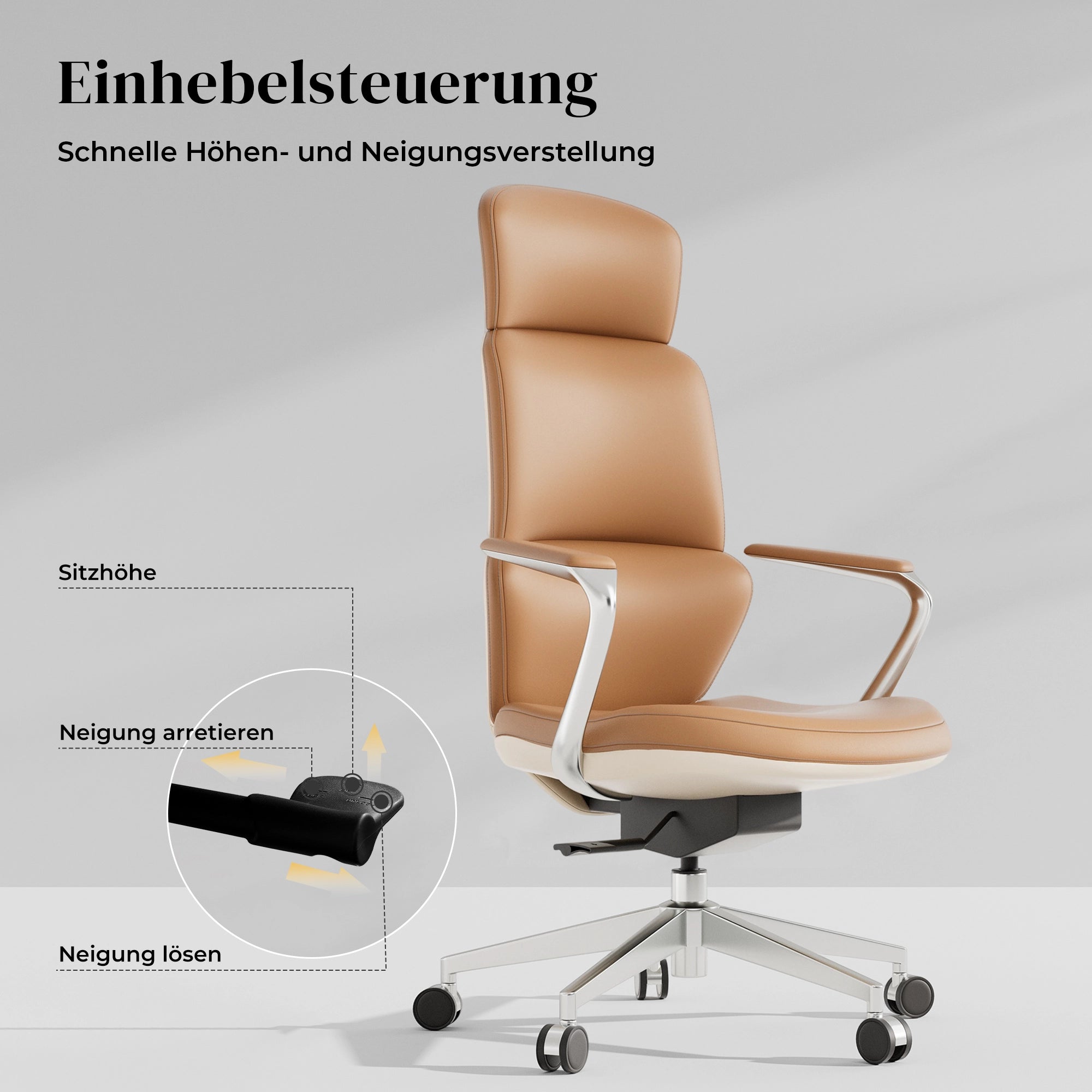 Nolan Lederstuhl mit klassischem Design