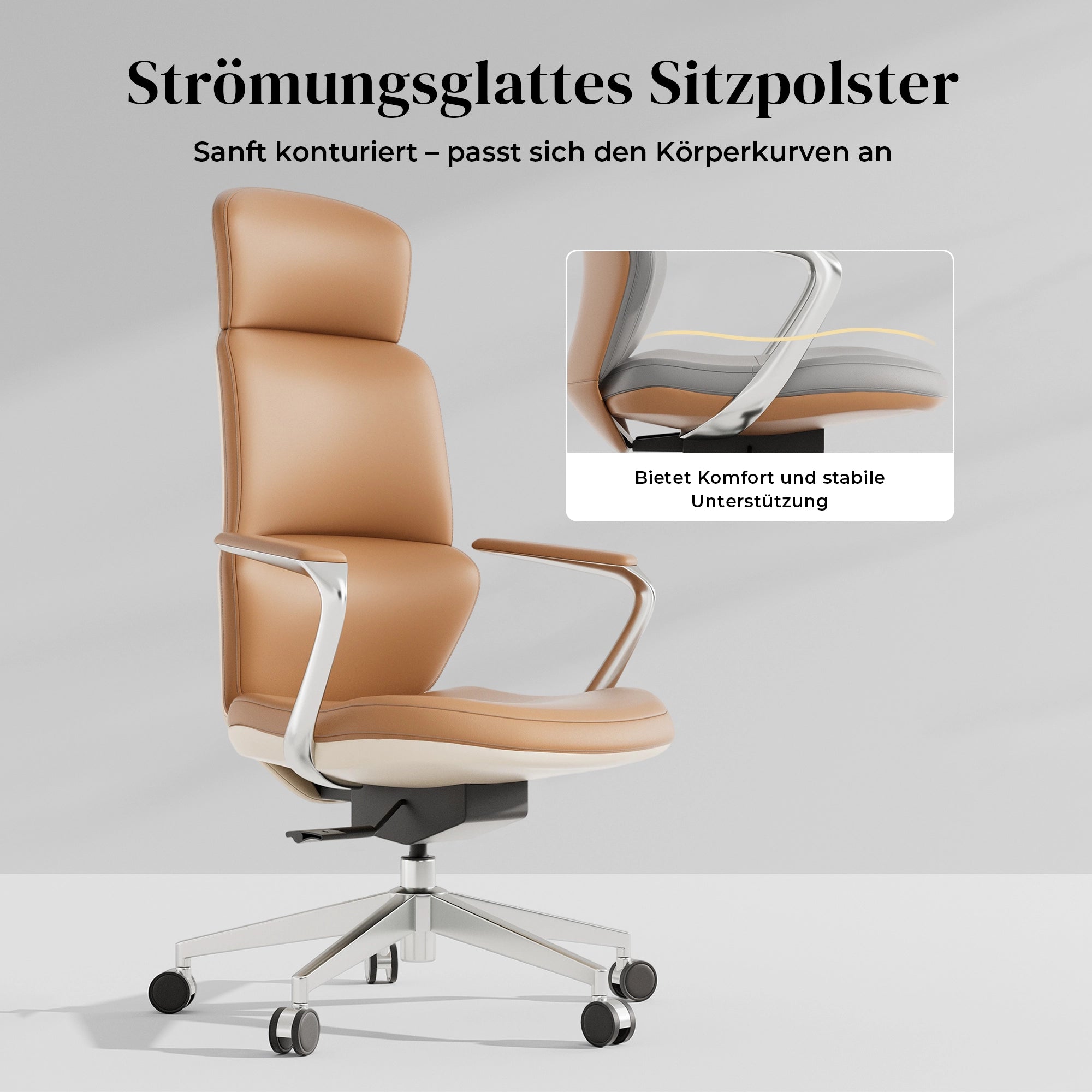 Nolan Lederstuhl mit klassischem Design