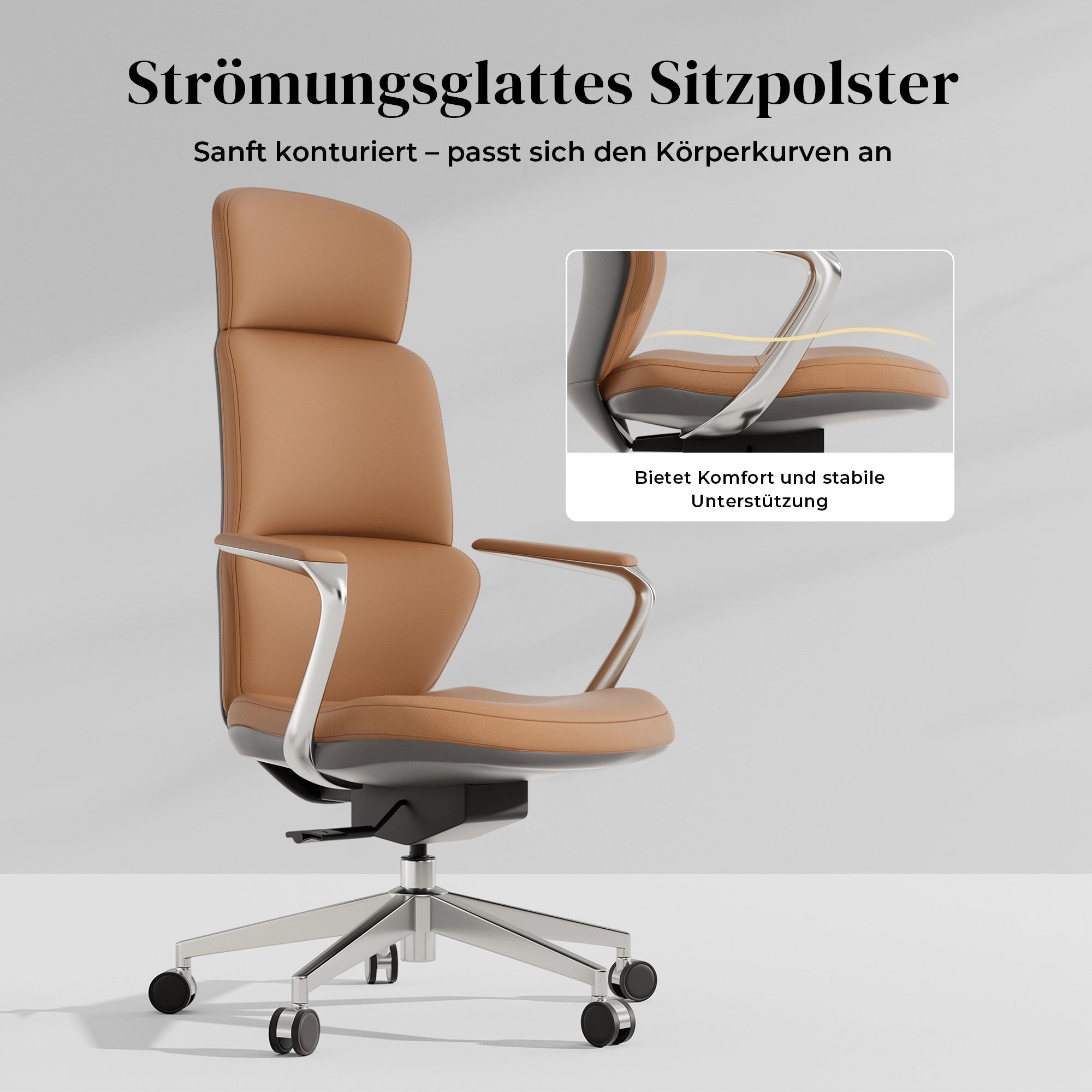 Nolan Lederstuhl mit klassischem Design