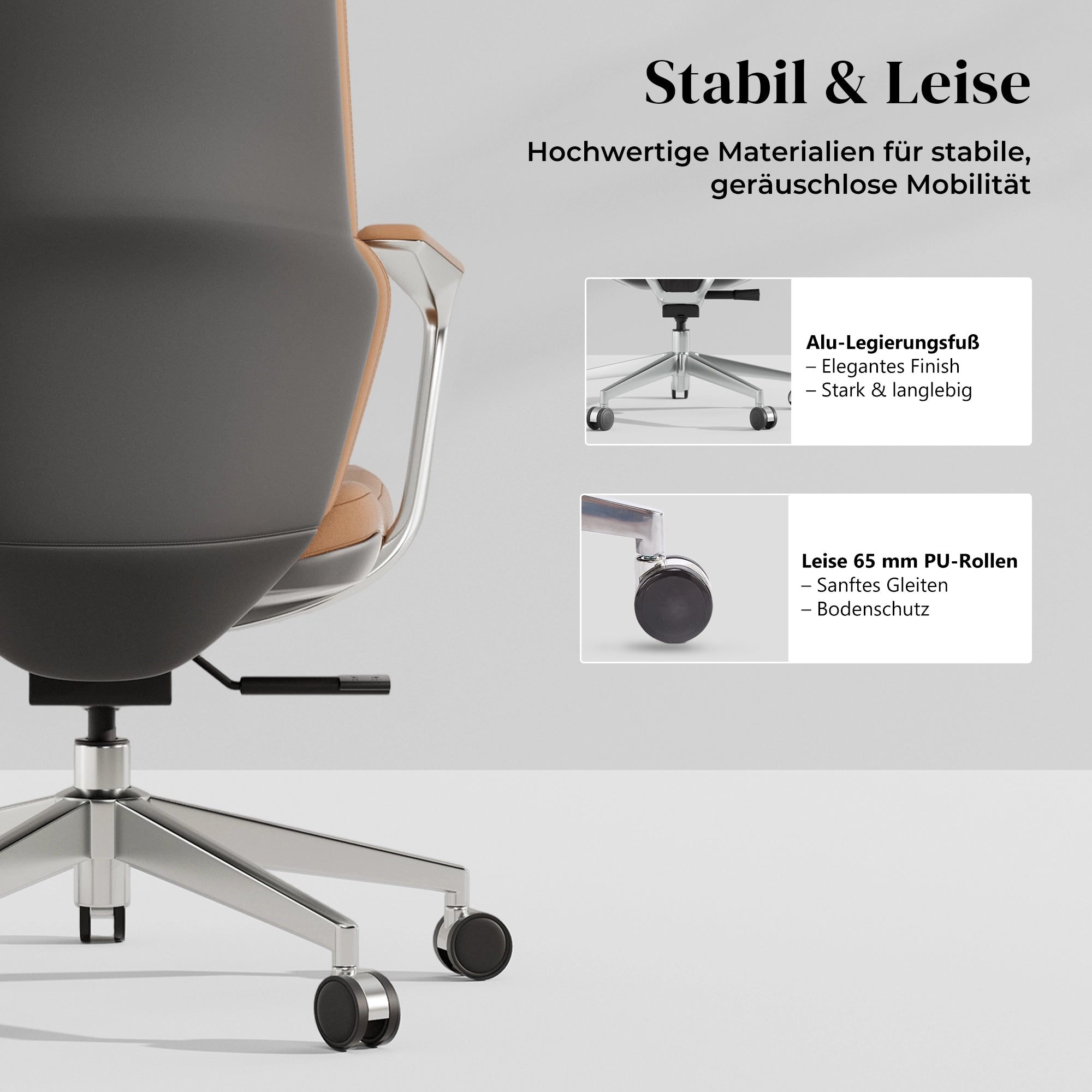 Nolan Lederstuhl mit klassischem Design