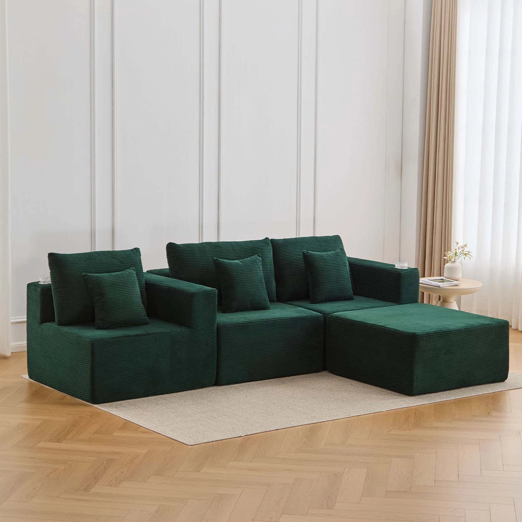 Hestia Komprimiertes Modulares Sofa mit Getränkehaltern & Stauraum