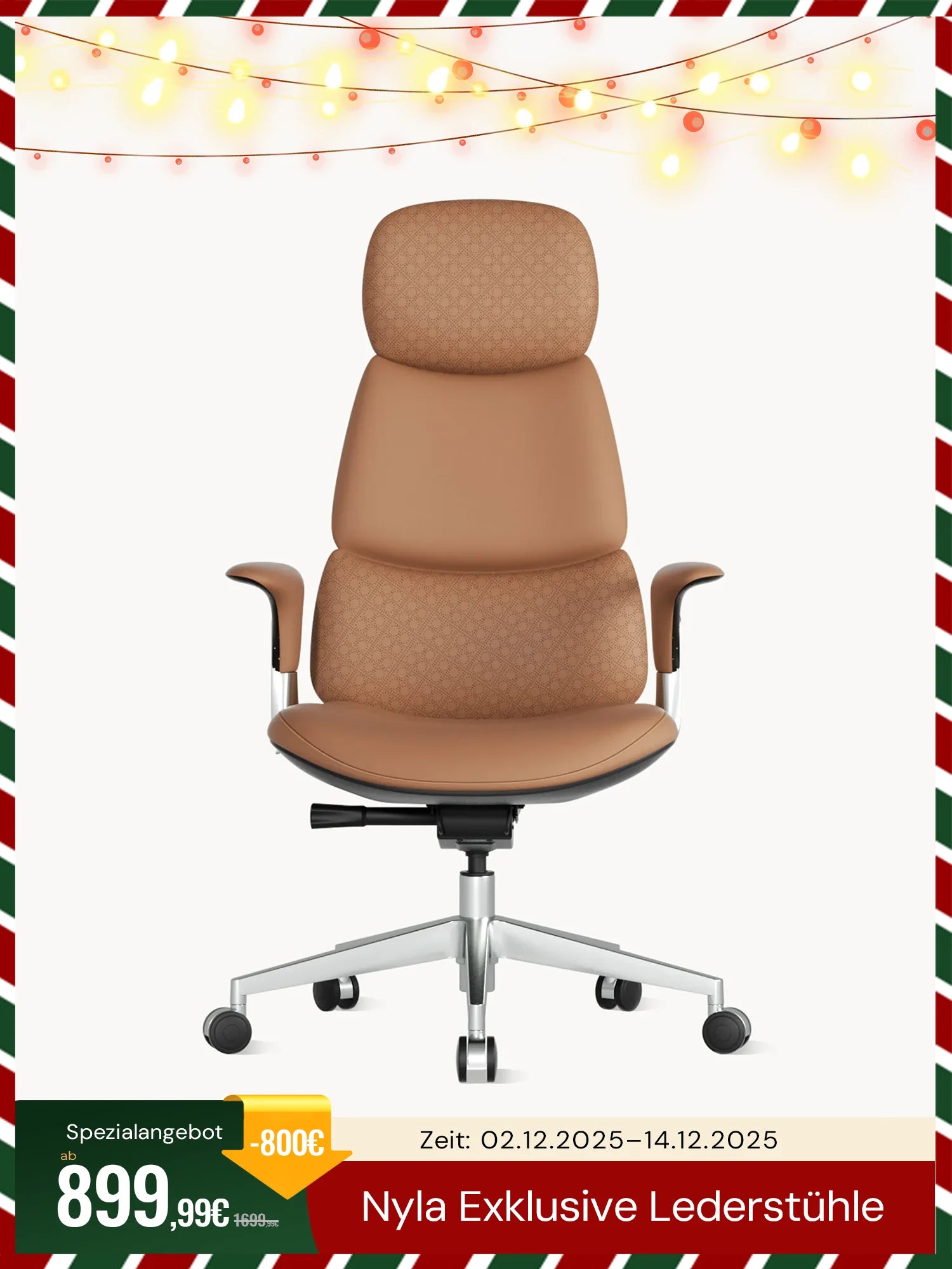 Nyla Executive Bürostuhl aus Leder