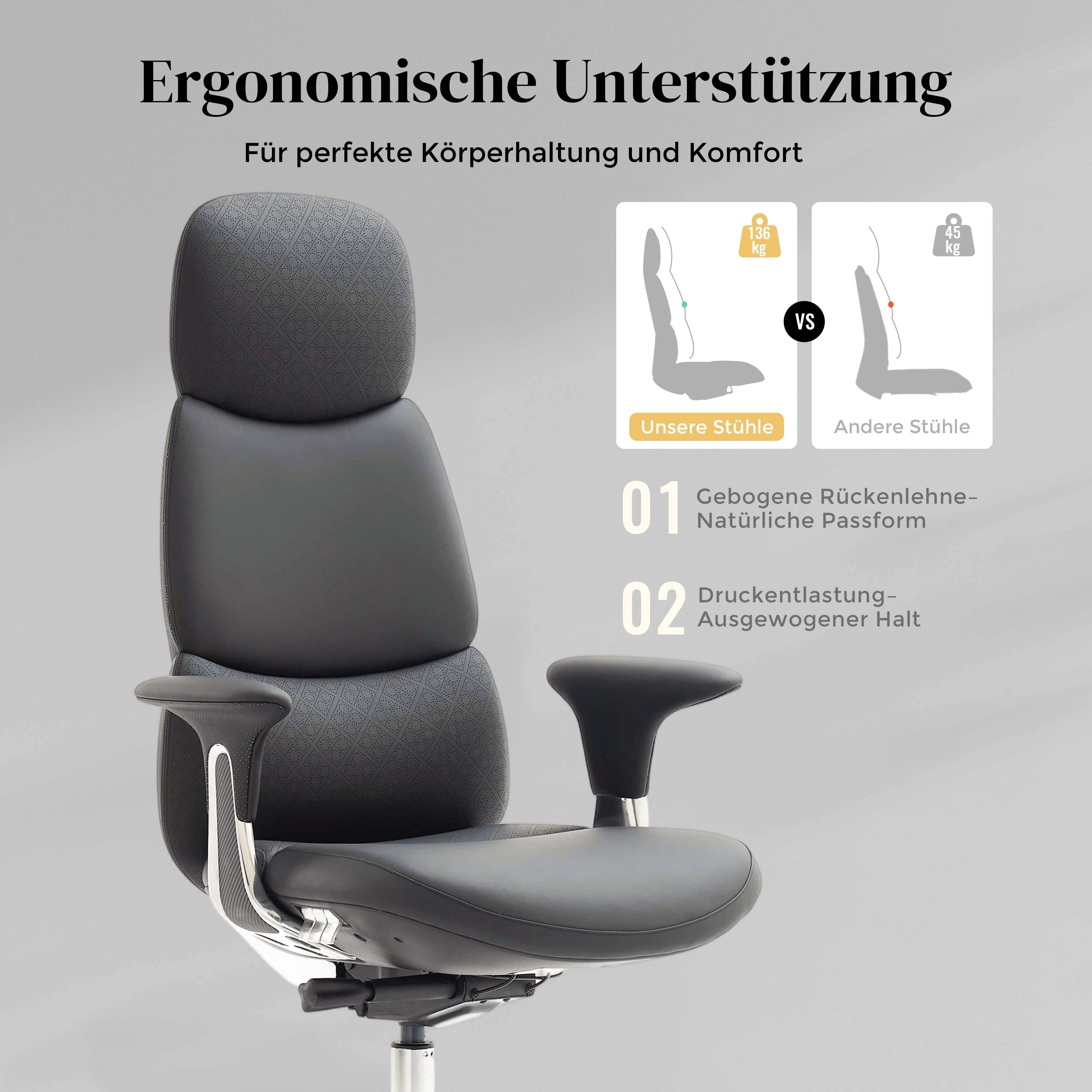 Nolan Lederstuhl mit klassischem Design
