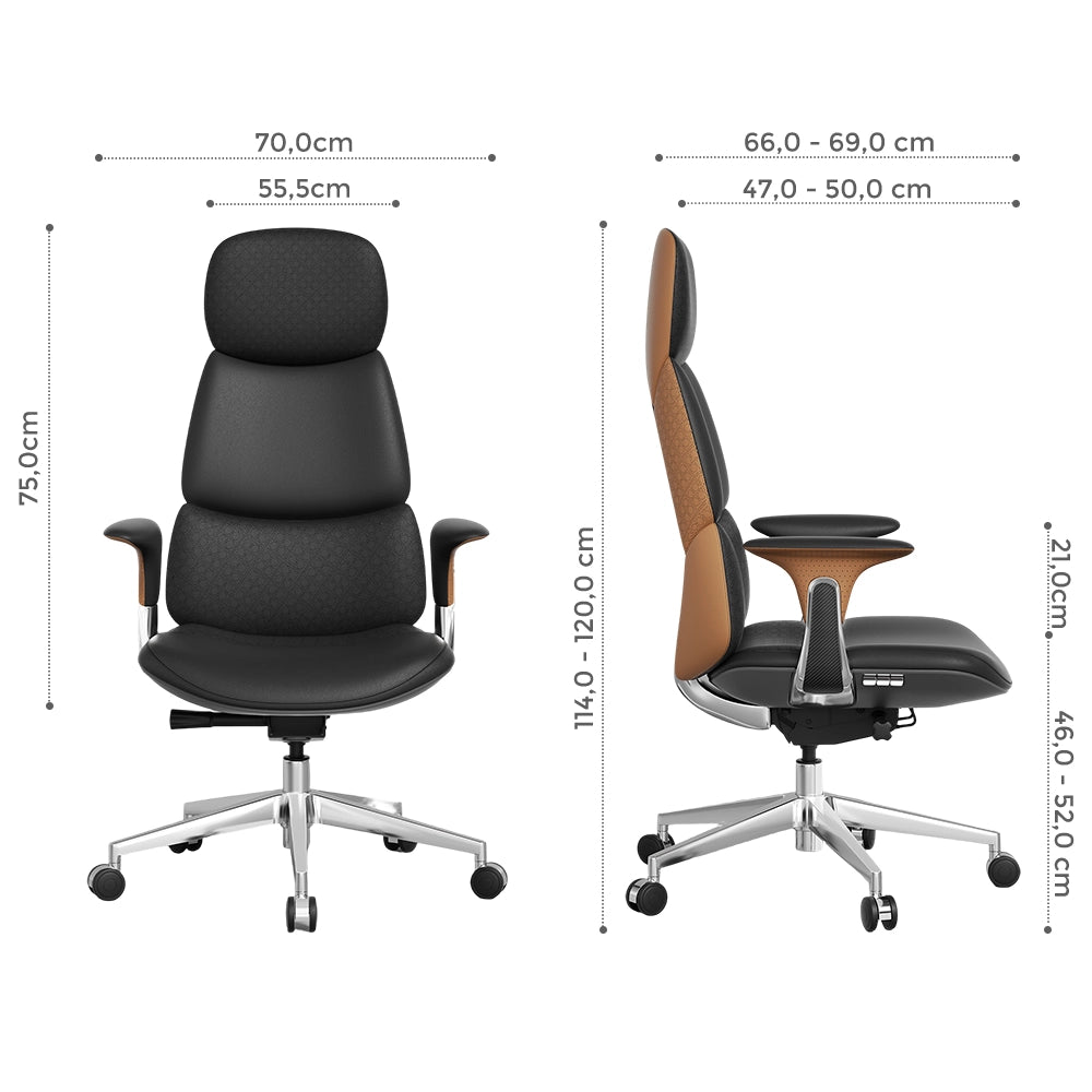 Nolan Lederstuhl mit klassischem Design