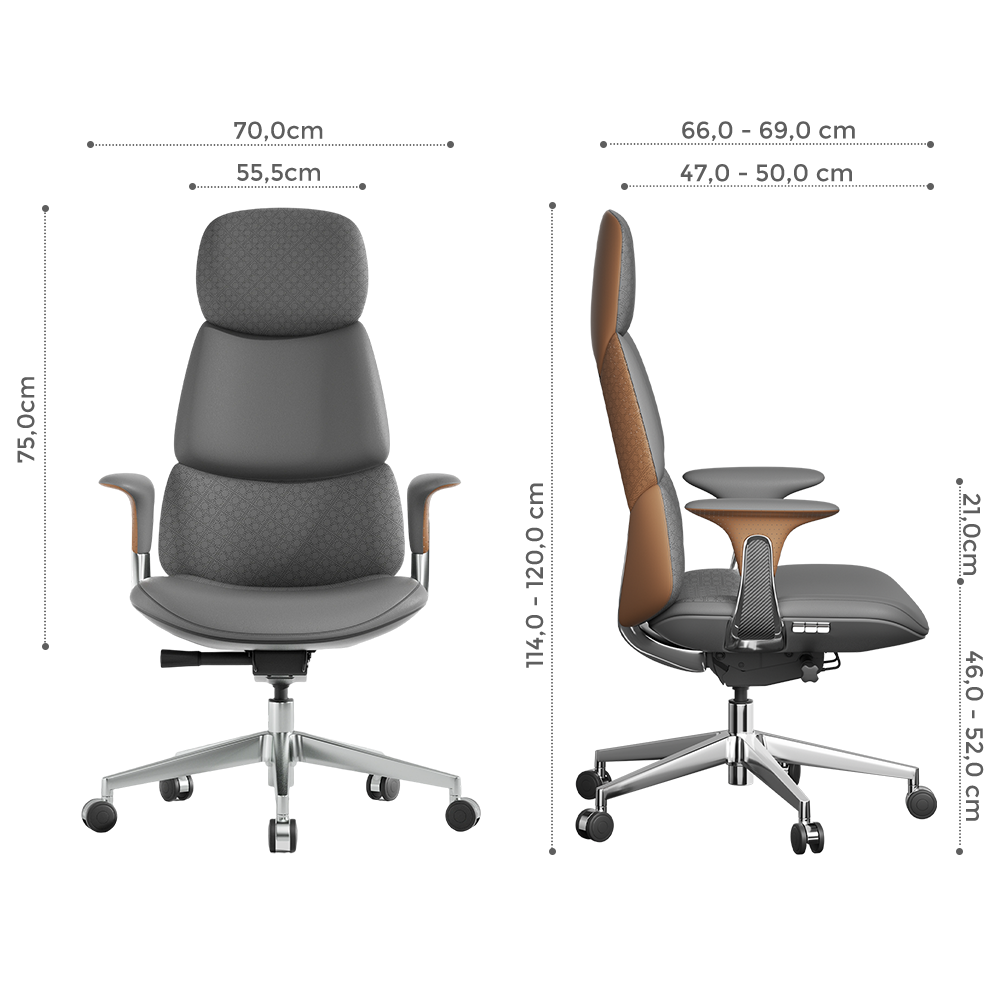 Nolan Lederstuhl mit klassischem Design