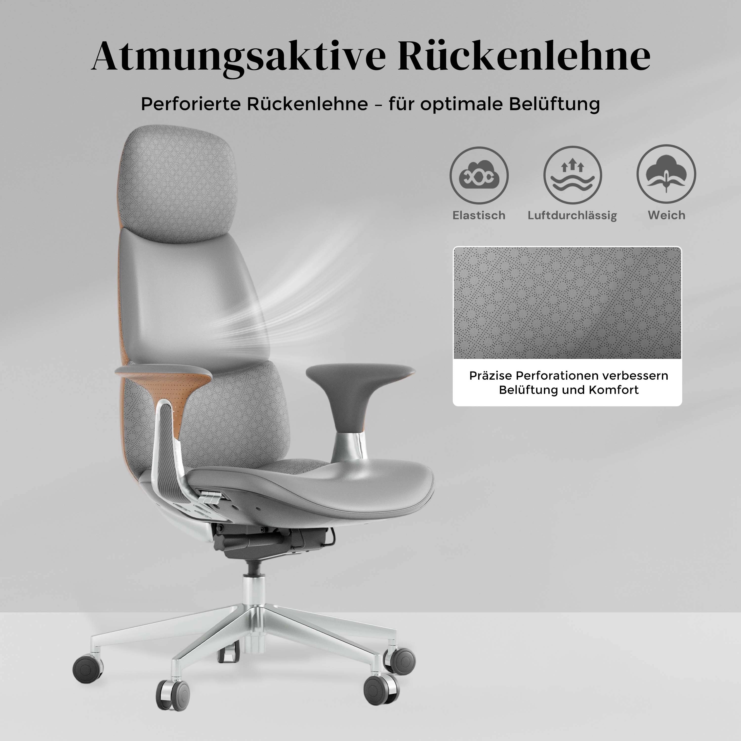 Nolan Lederstuhl mit klassischem Design