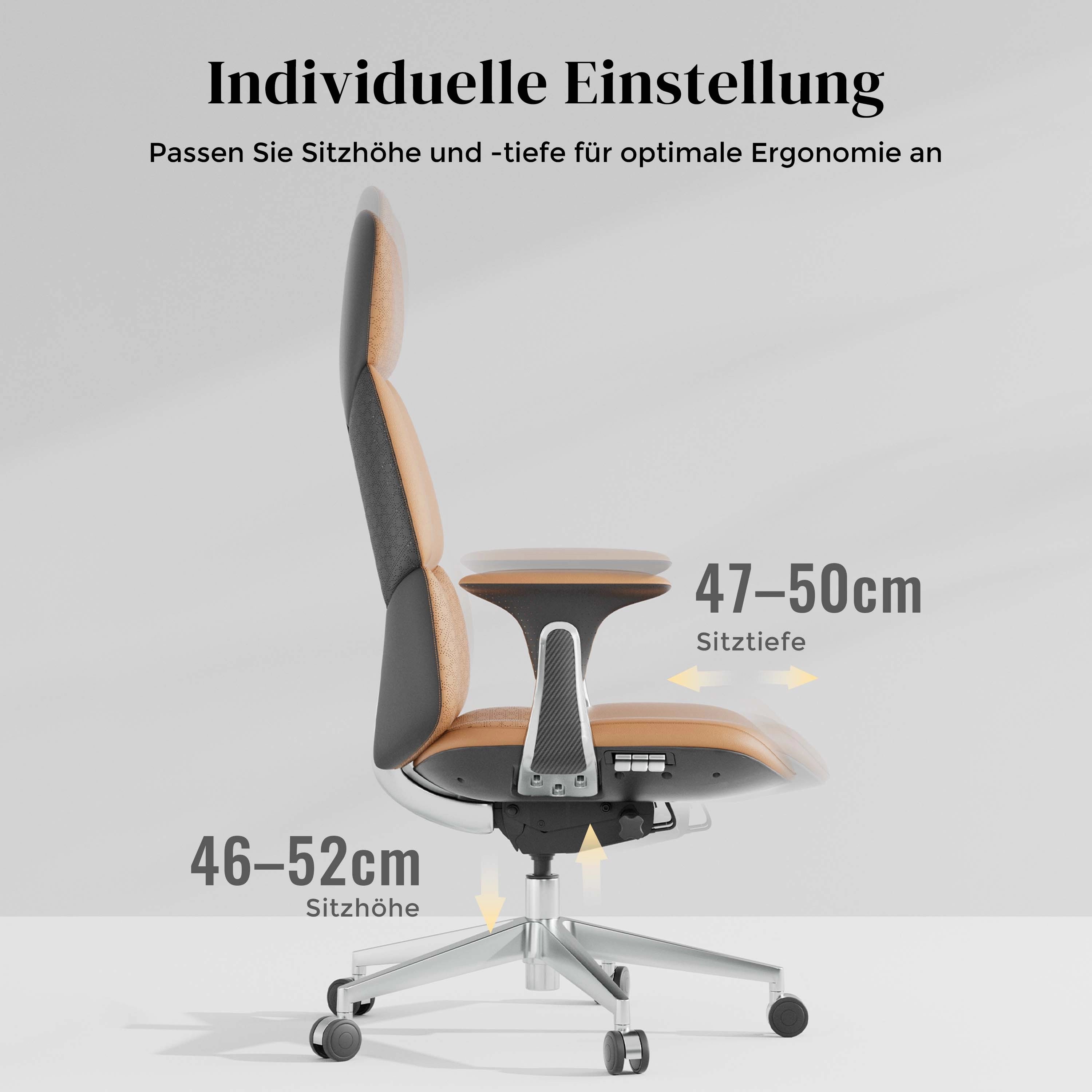 Nolan Lederstuhl mit klassischem Design