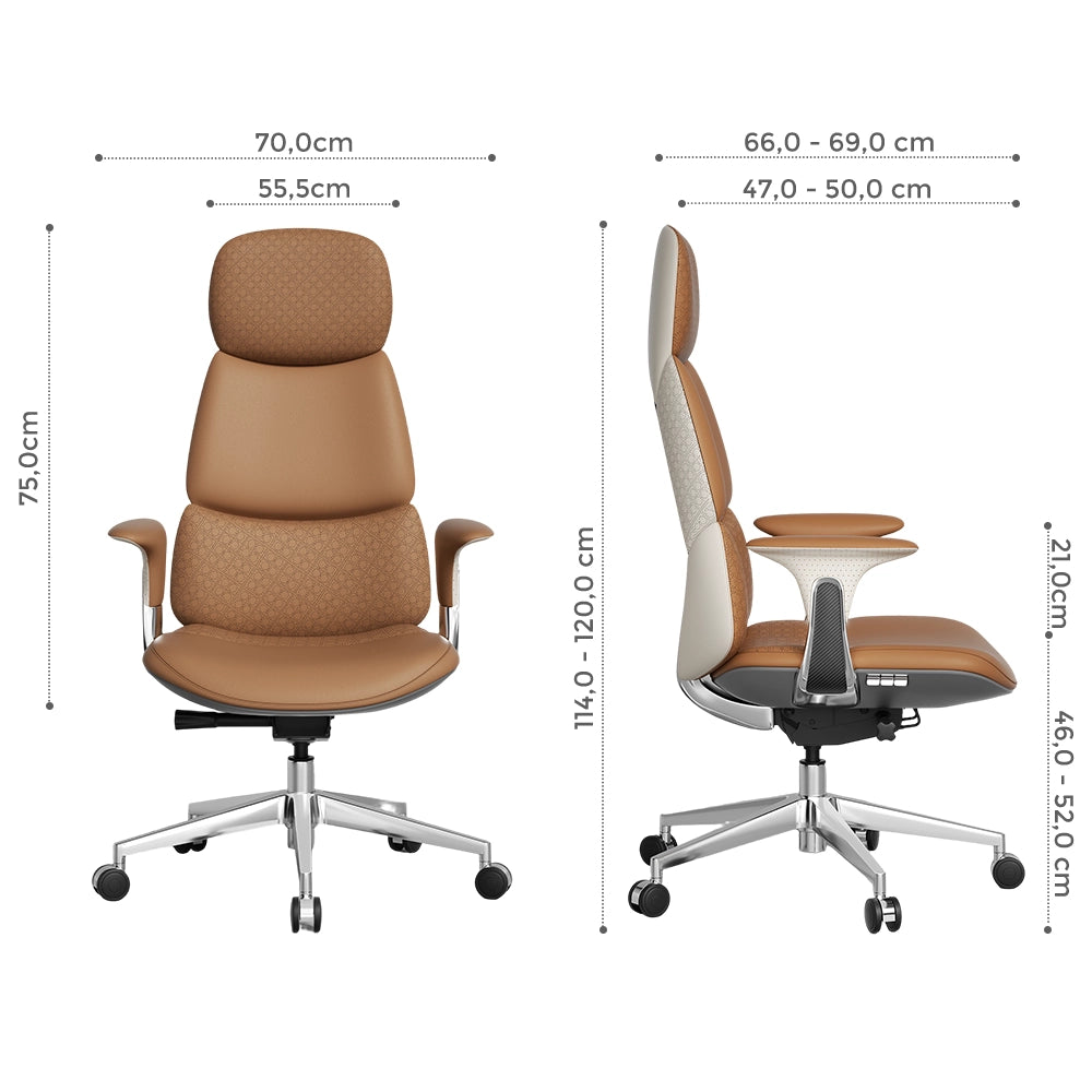 Nolan Lederstuhl mit klassischem Design