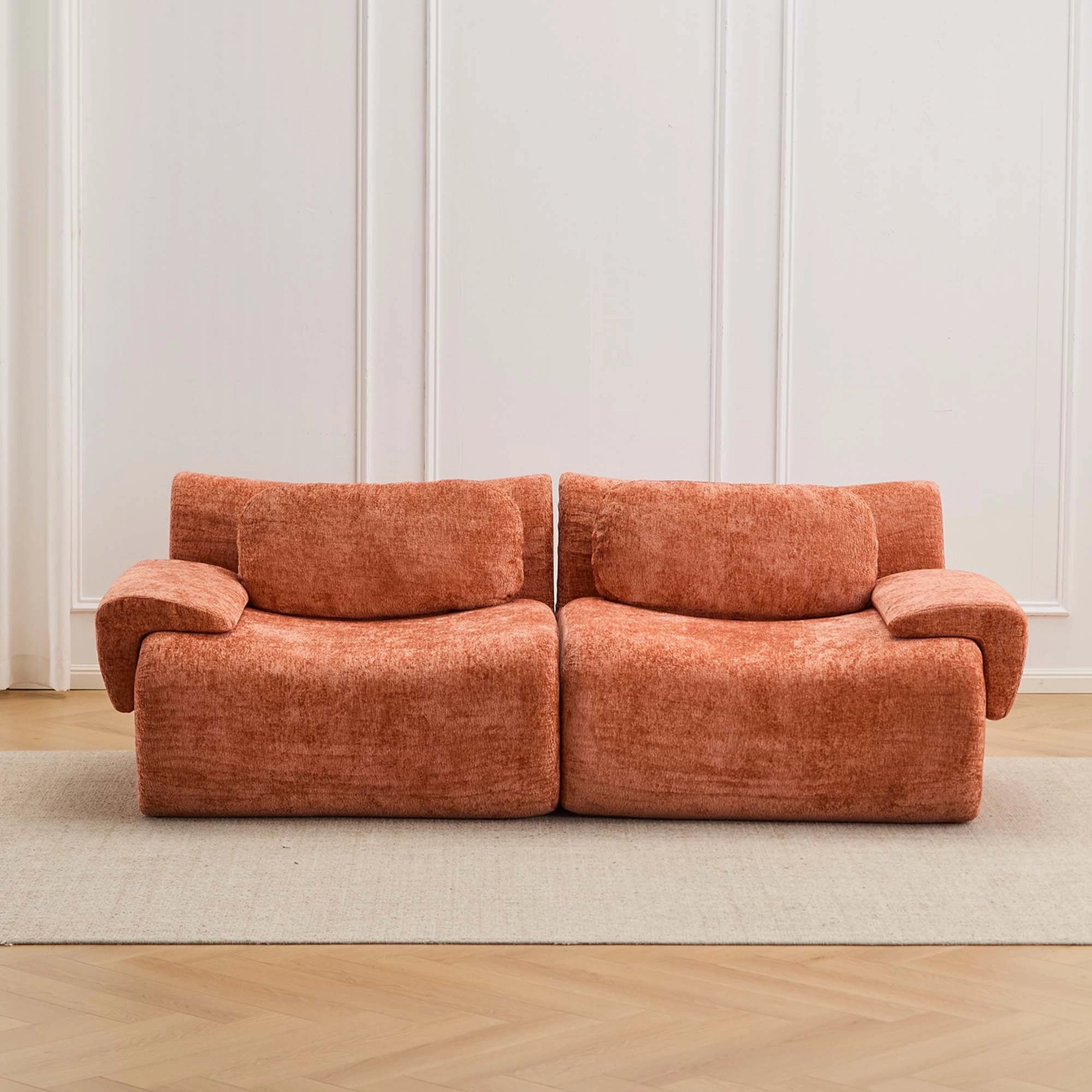 Nephele 2-Sitzer Komprimiertes Sofa mit Wellenform-Design