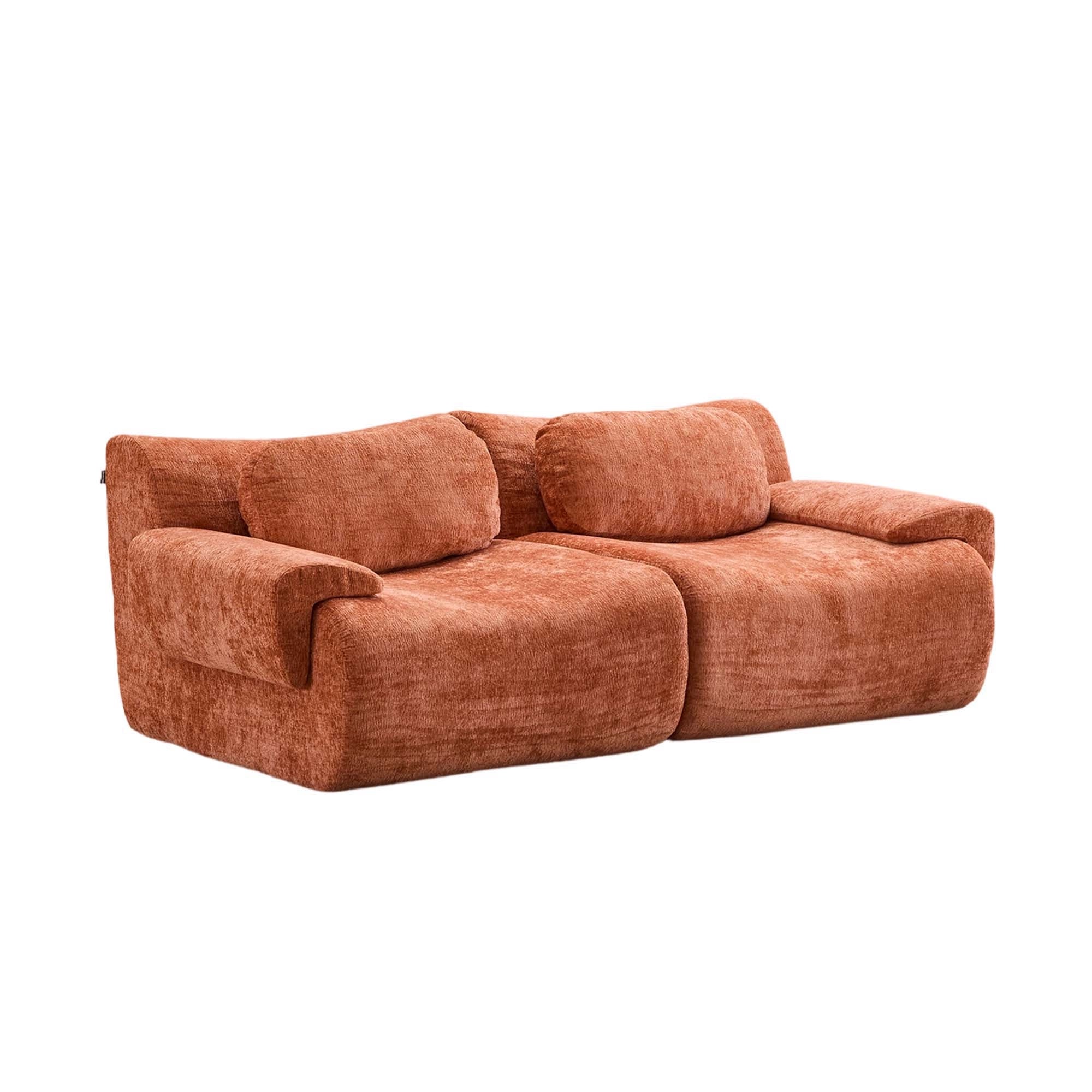 Nephele 2-Sitzer Komprimiertes Sofa mit Wellenform-Design