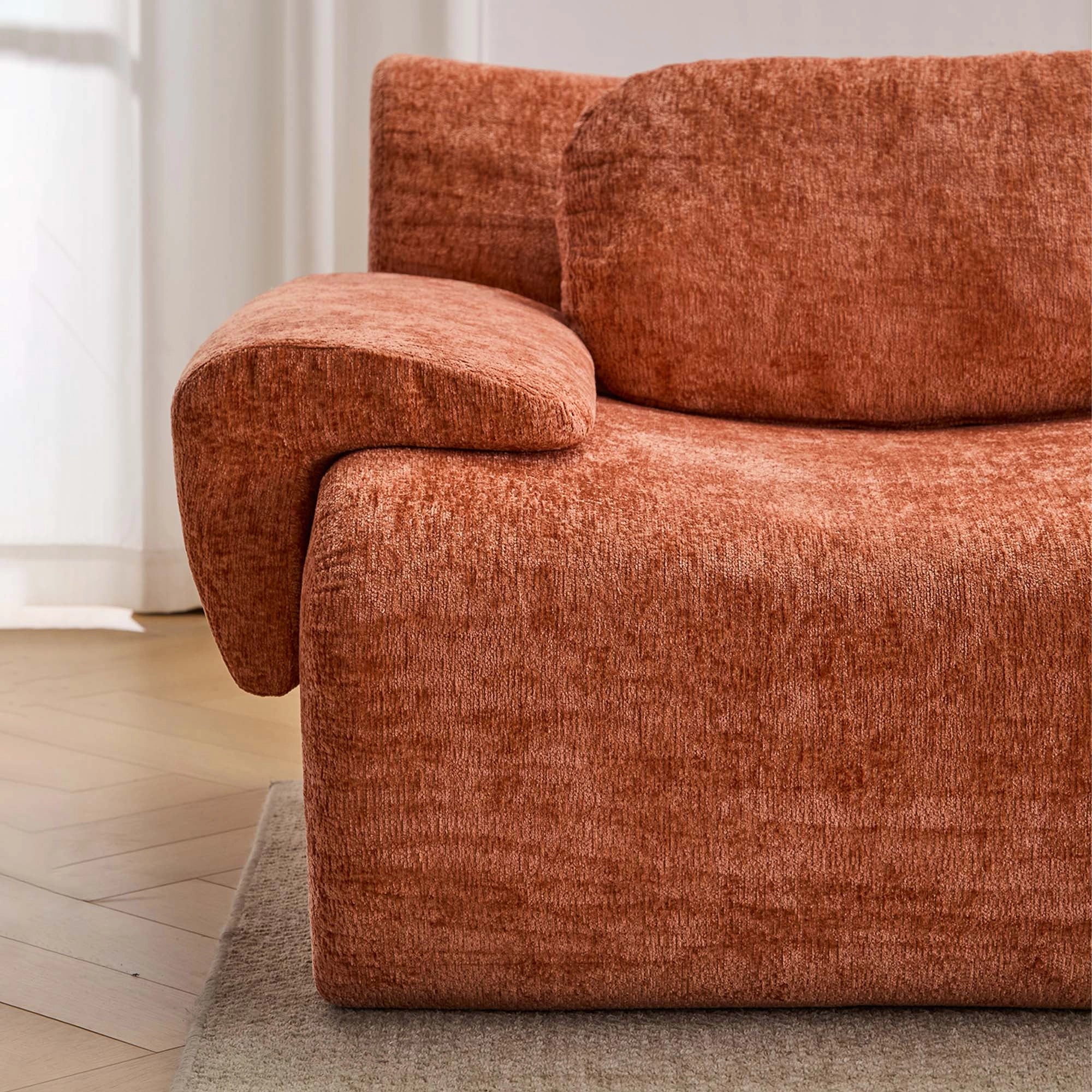 Nephele 2-Sitzer Komprimiertes Sofa mit Wellenform-Design