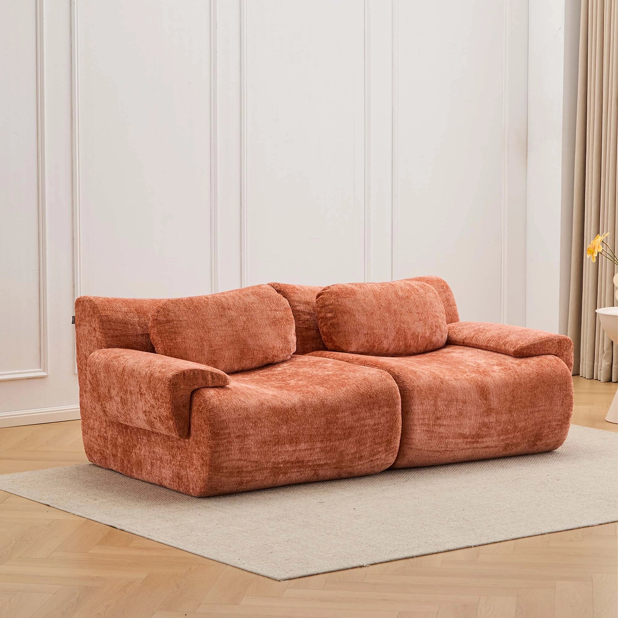 Nephele 2-Sitzer Komprimiertes Sofa mit Wellenform-Design