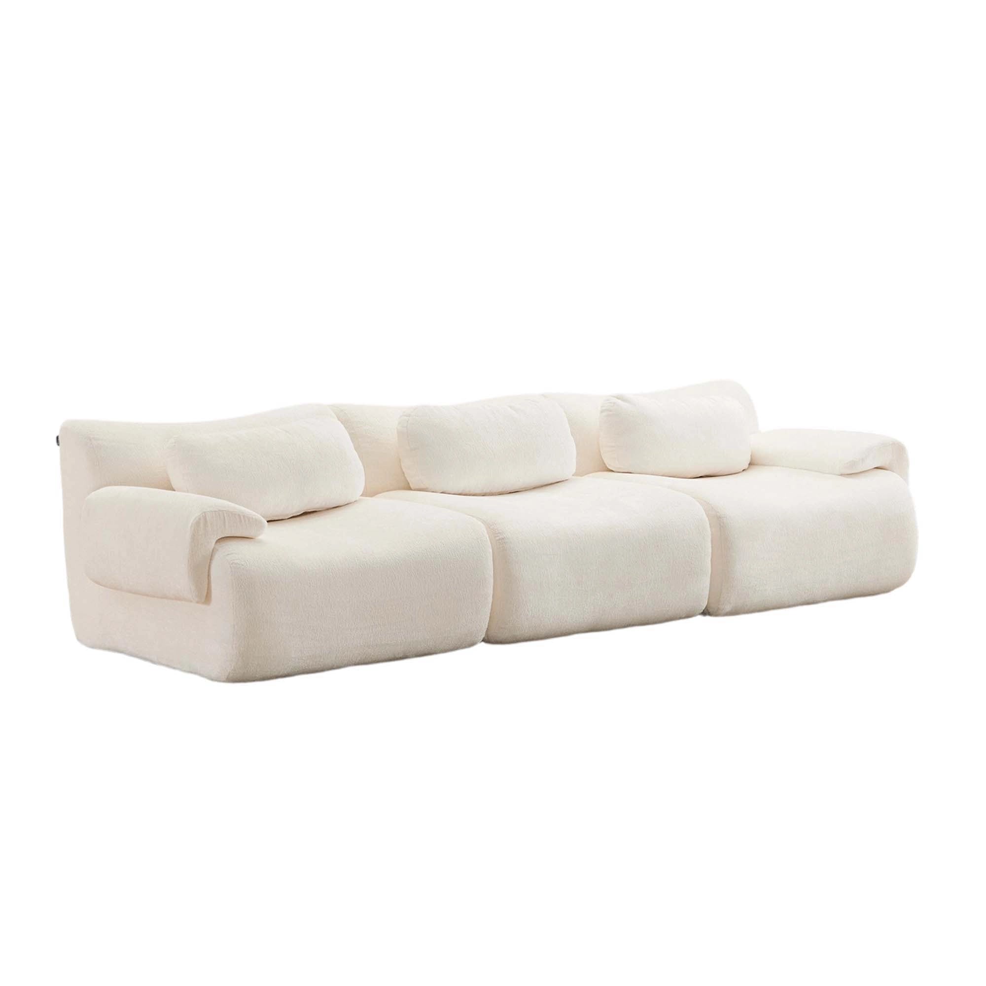 Nephele 3-Sitzer Komprimiertes Sofa mit Wellenform-Design