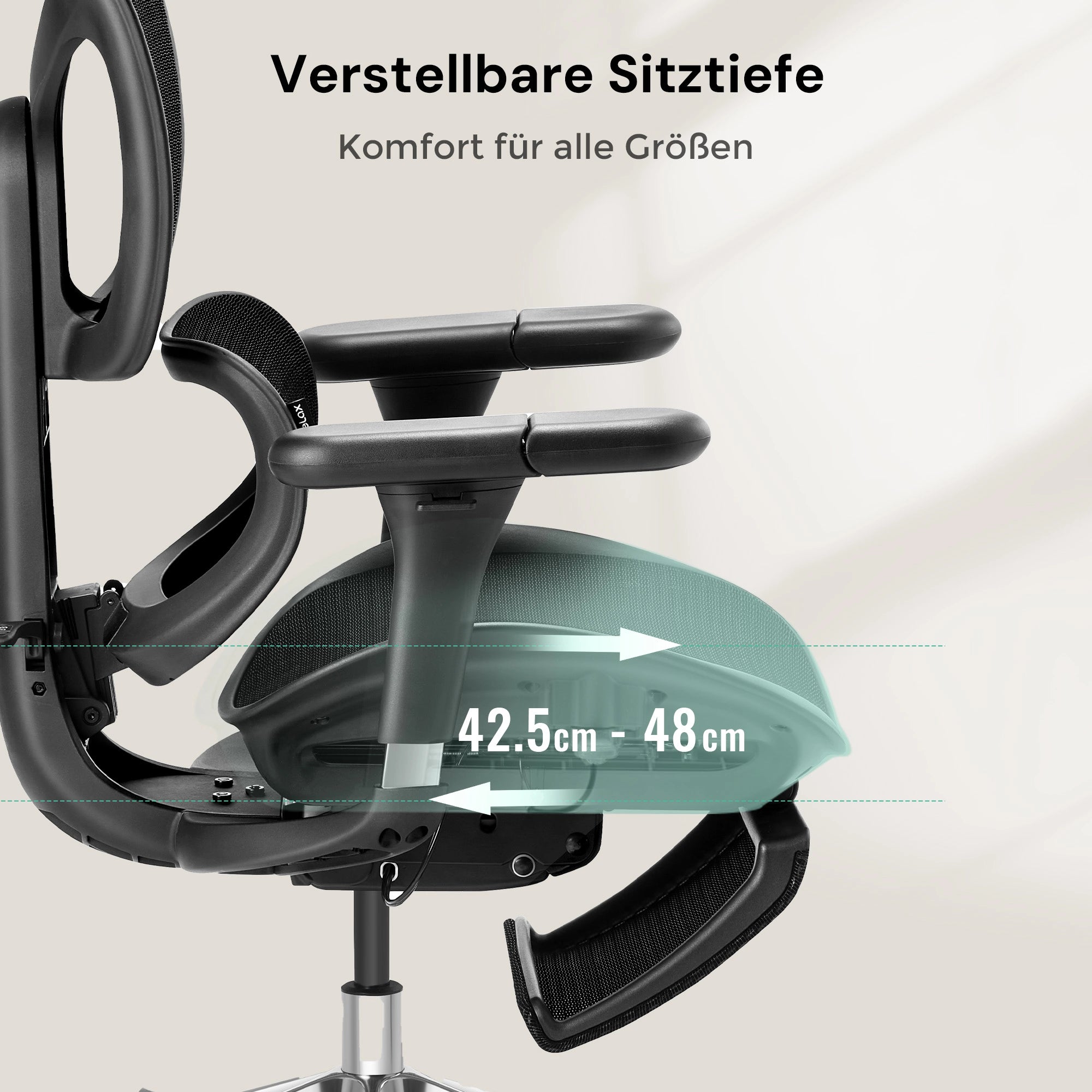 Welax - S9 Pro Ergonomischer Bürostuhl mit Ein-Tasten-Verstelluung