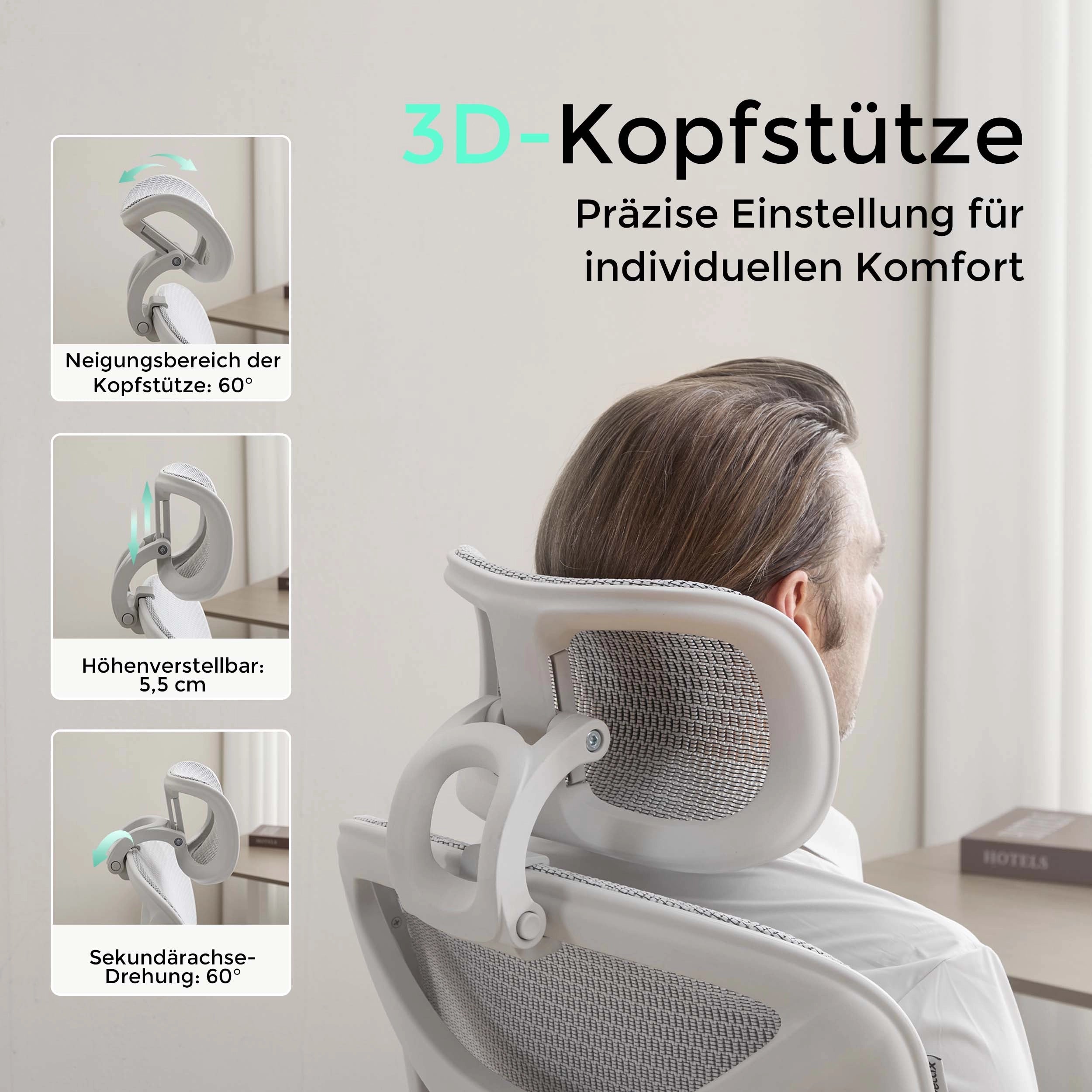Welax - S9 Pro Ergonomischer Bürostuhl mit Ein-Tasten-Verstelluung