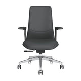 Bürostuhl mit hoher Rückenlehne, schwarzes Polster, Sitzkissen, Drehfuß mit Rollen