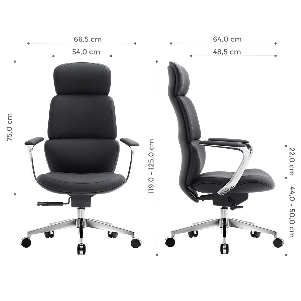 Nolan Lederstuhl mit klassischem Design