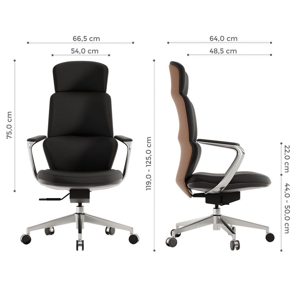 Nolan Lederstuhl mit klassischem Design
