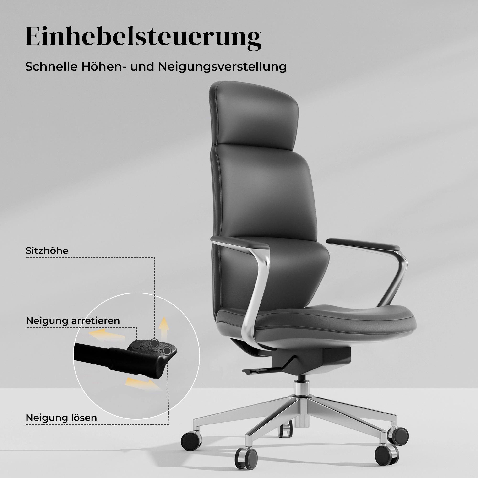 Nolan Lederstuhl mit klassischem Design