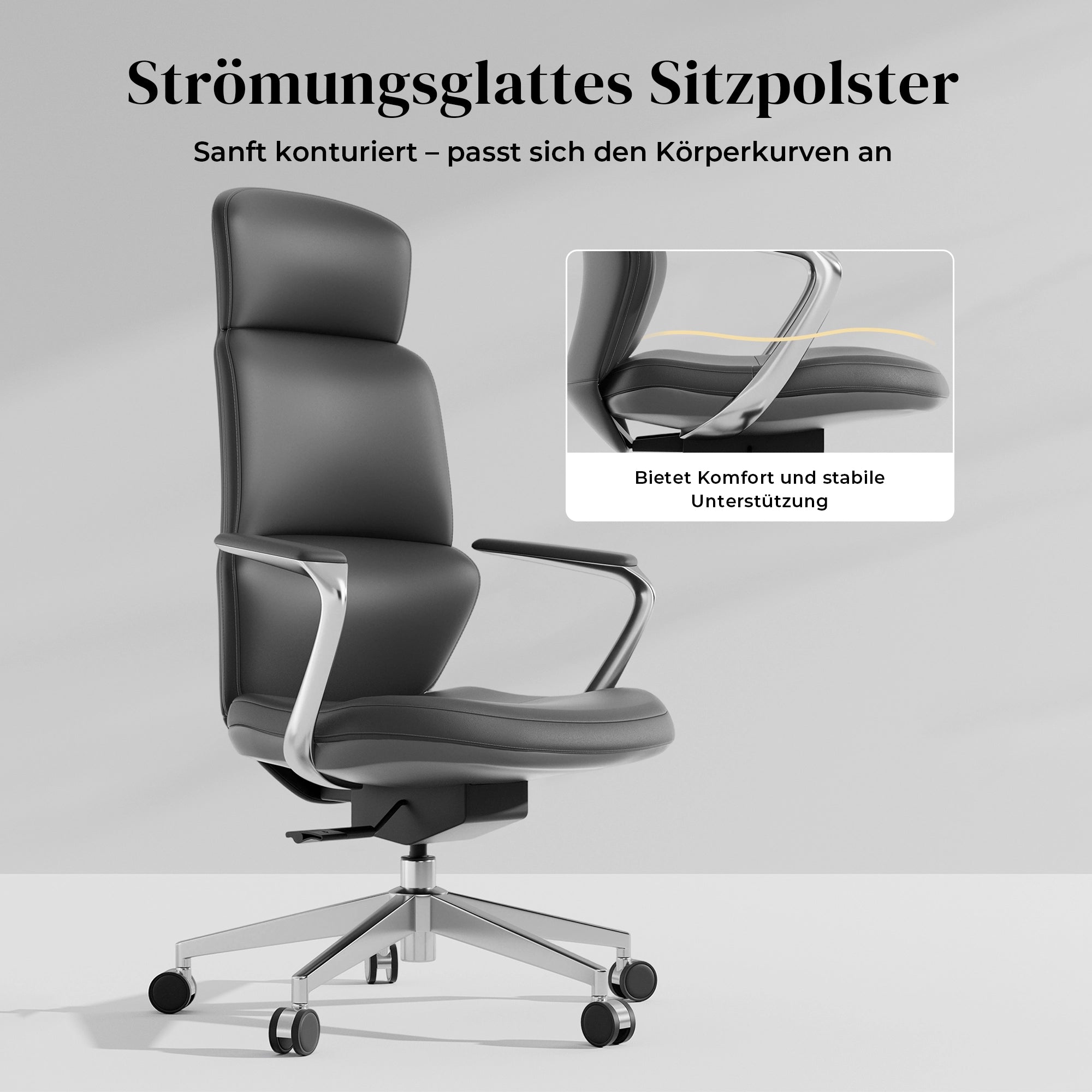 Nolan Lederstuhl mit klassischem Design