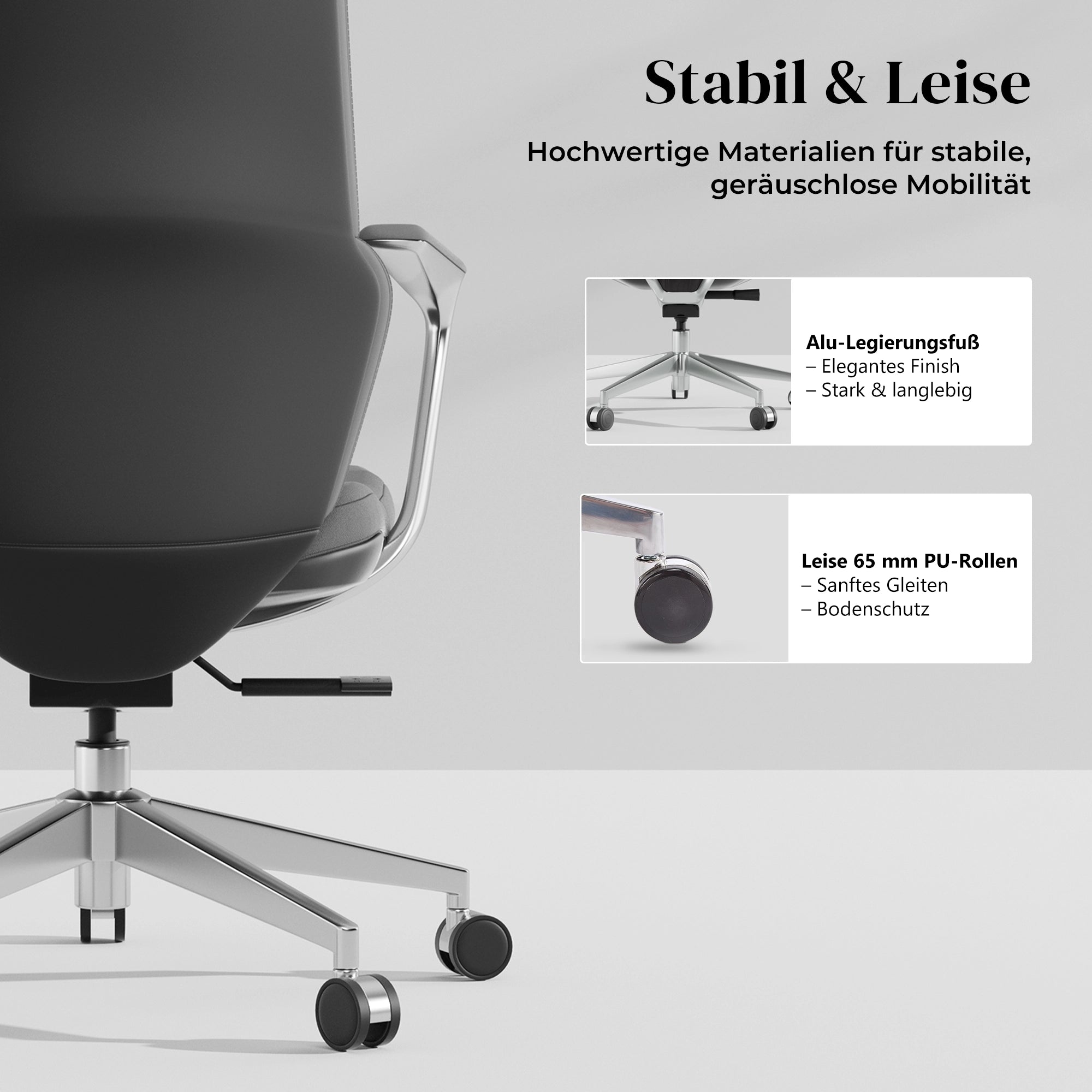 Nolan Lederstuhl mit klassischem Design