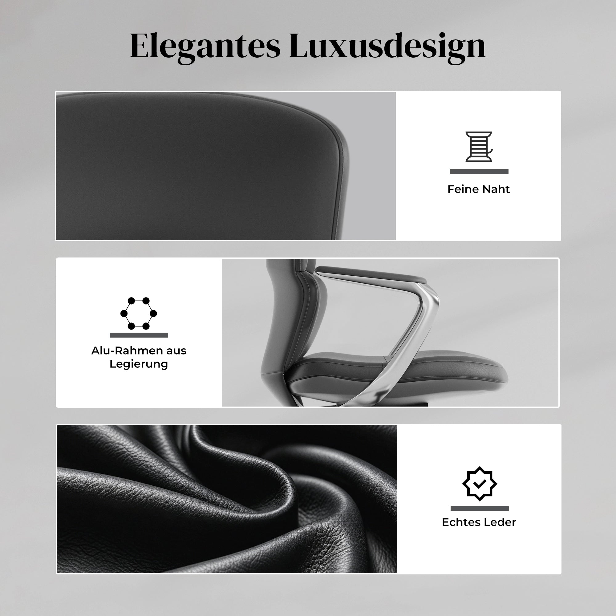 Nolan Lederstuhl mit klassischem Design