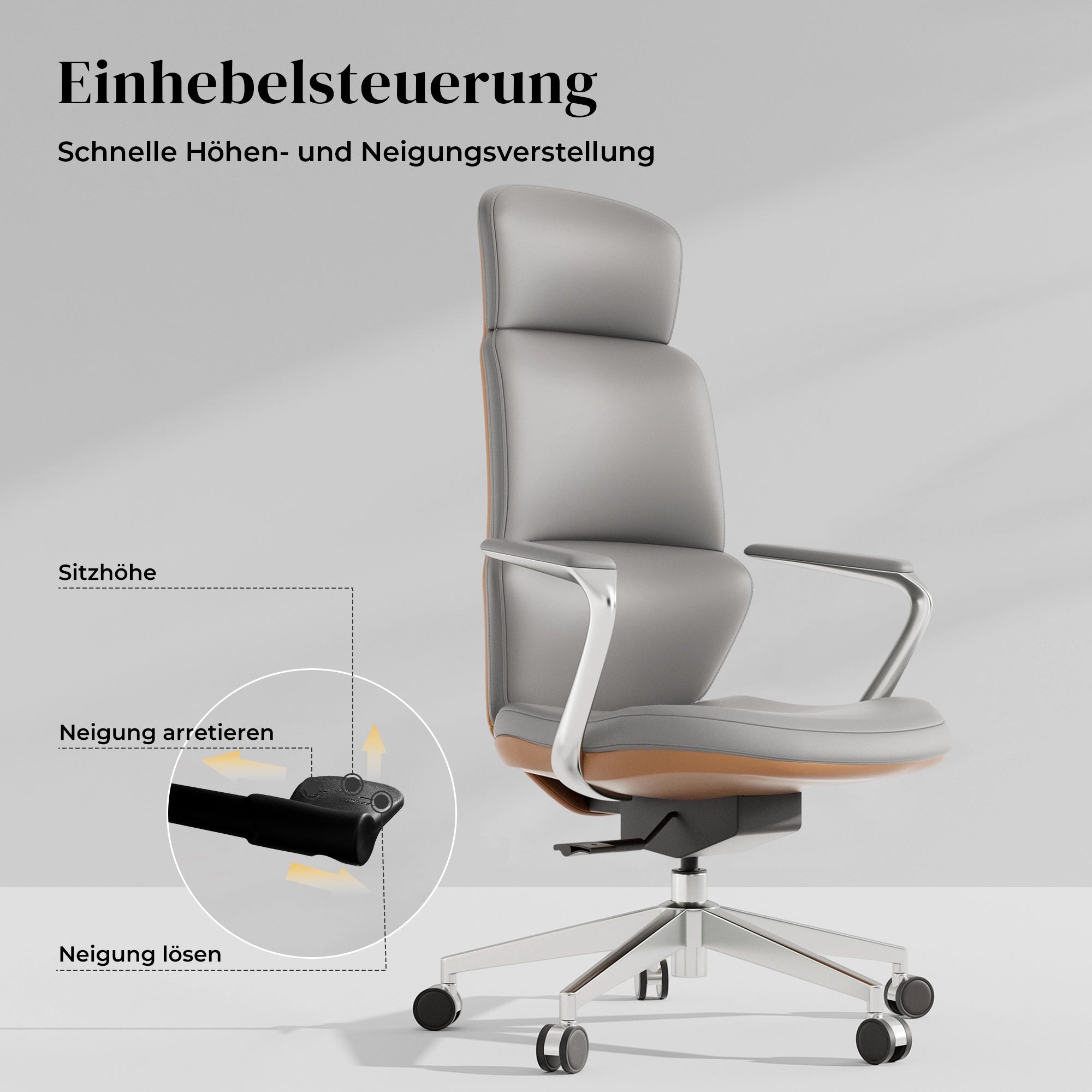 Nolan Lederstuhl mit klassischem Design