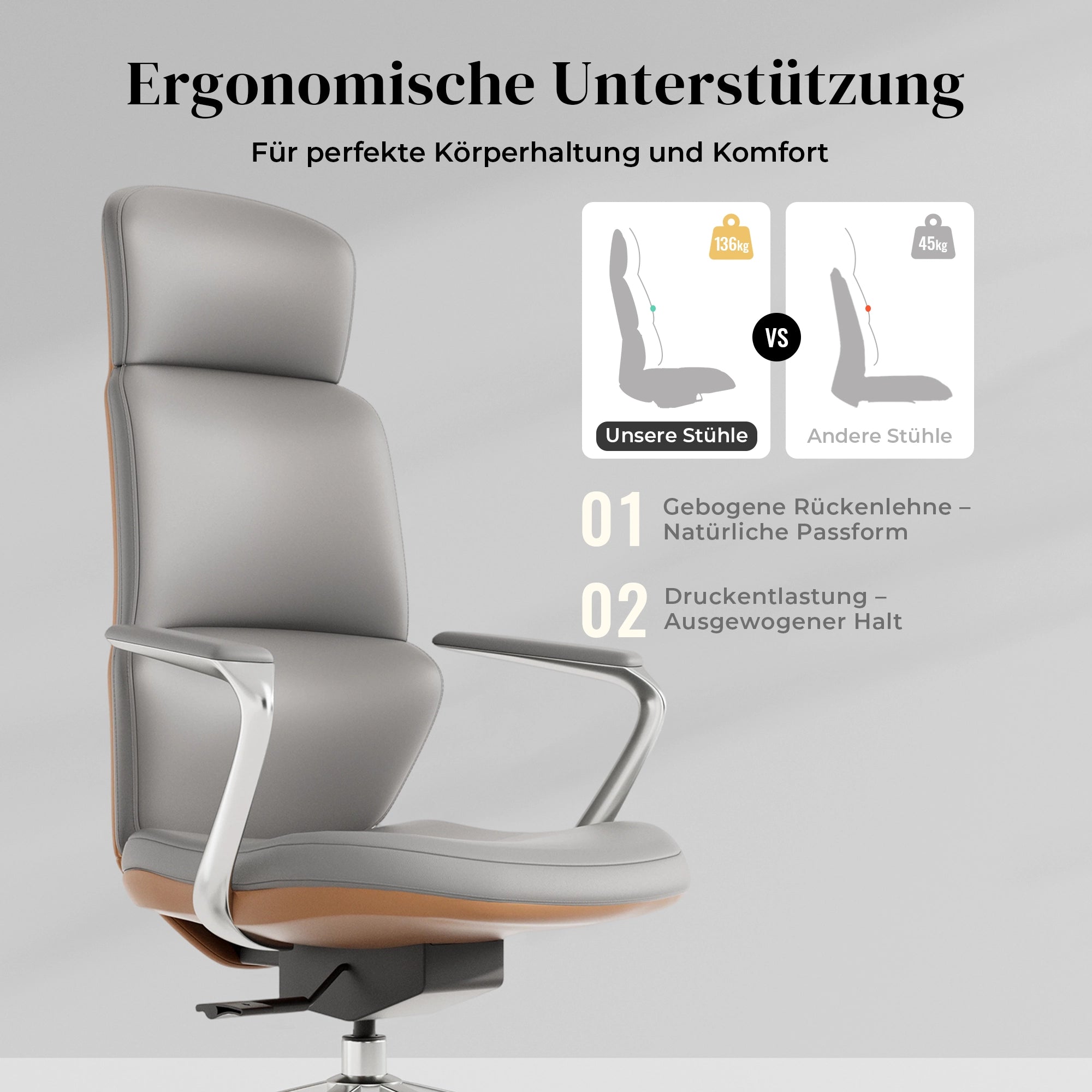 Nolan Lederstuhl mit klassischem Design