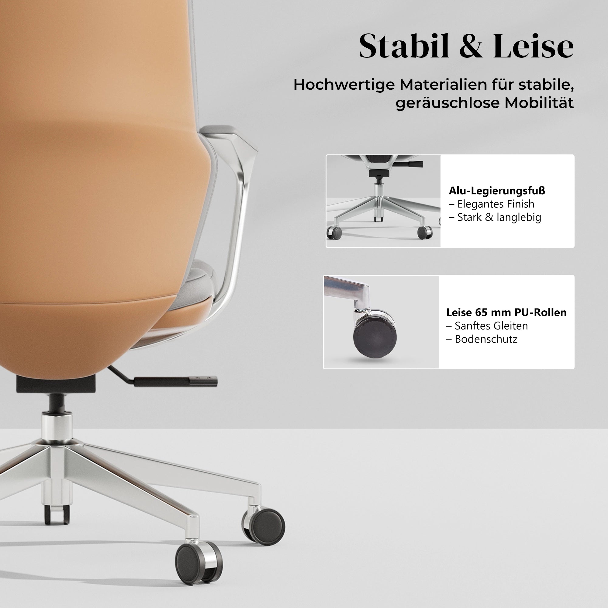 Nolan Lederstuhl mit klassischem Design