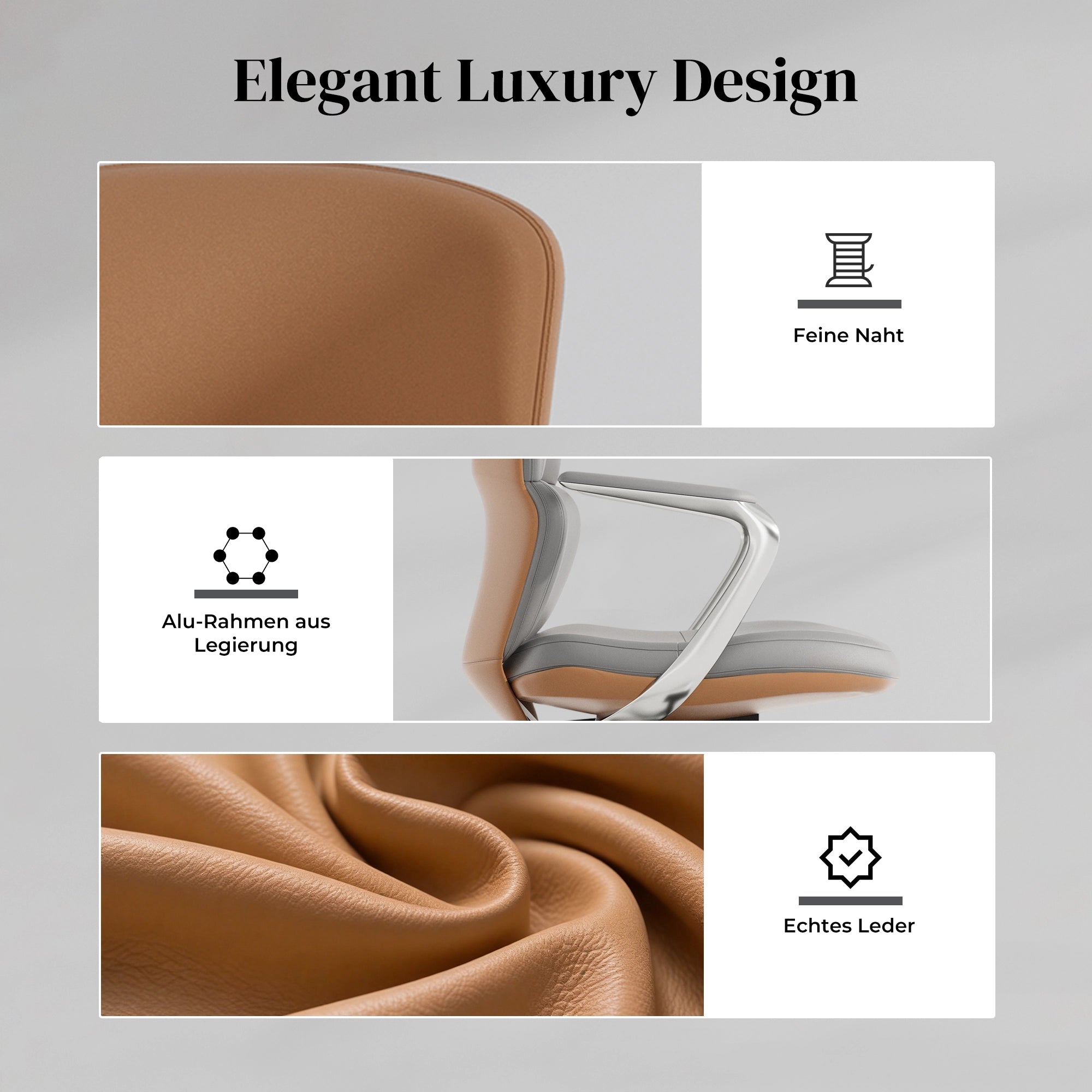 Nolan Lederstuhl mit klassischem Design