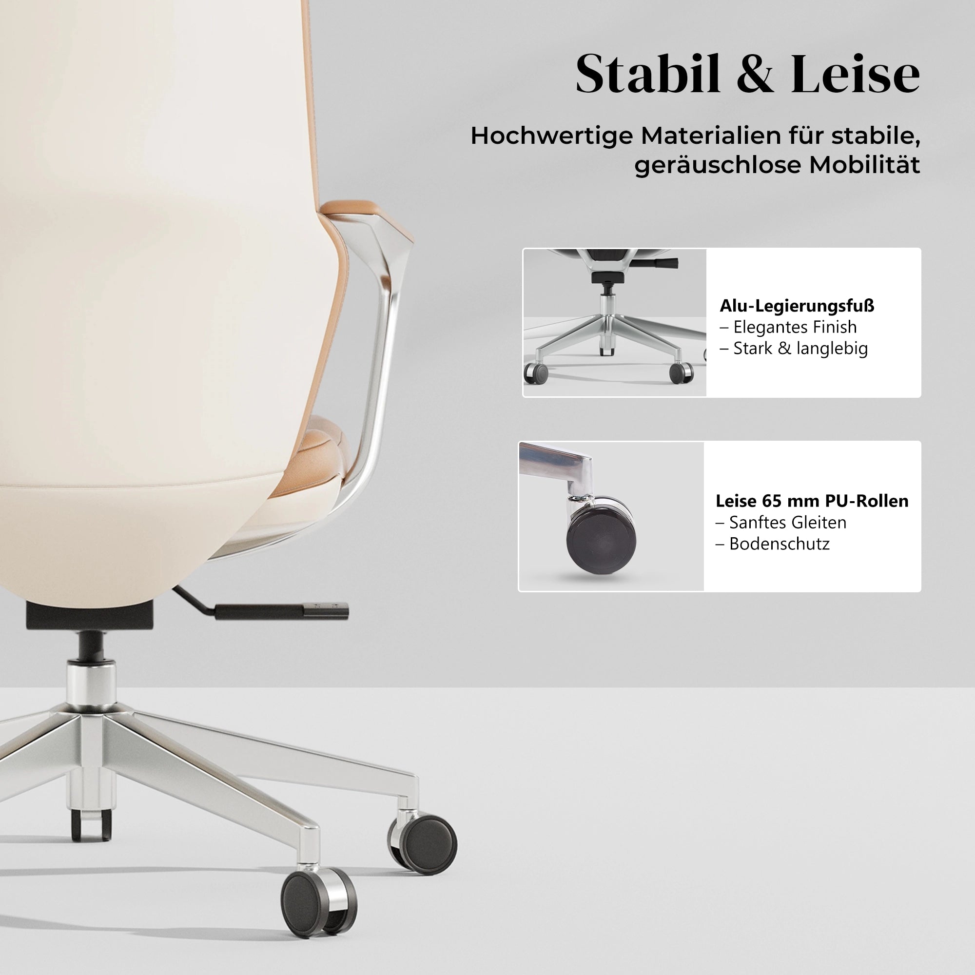 Nolan Lederstuhl mit klassischem Design