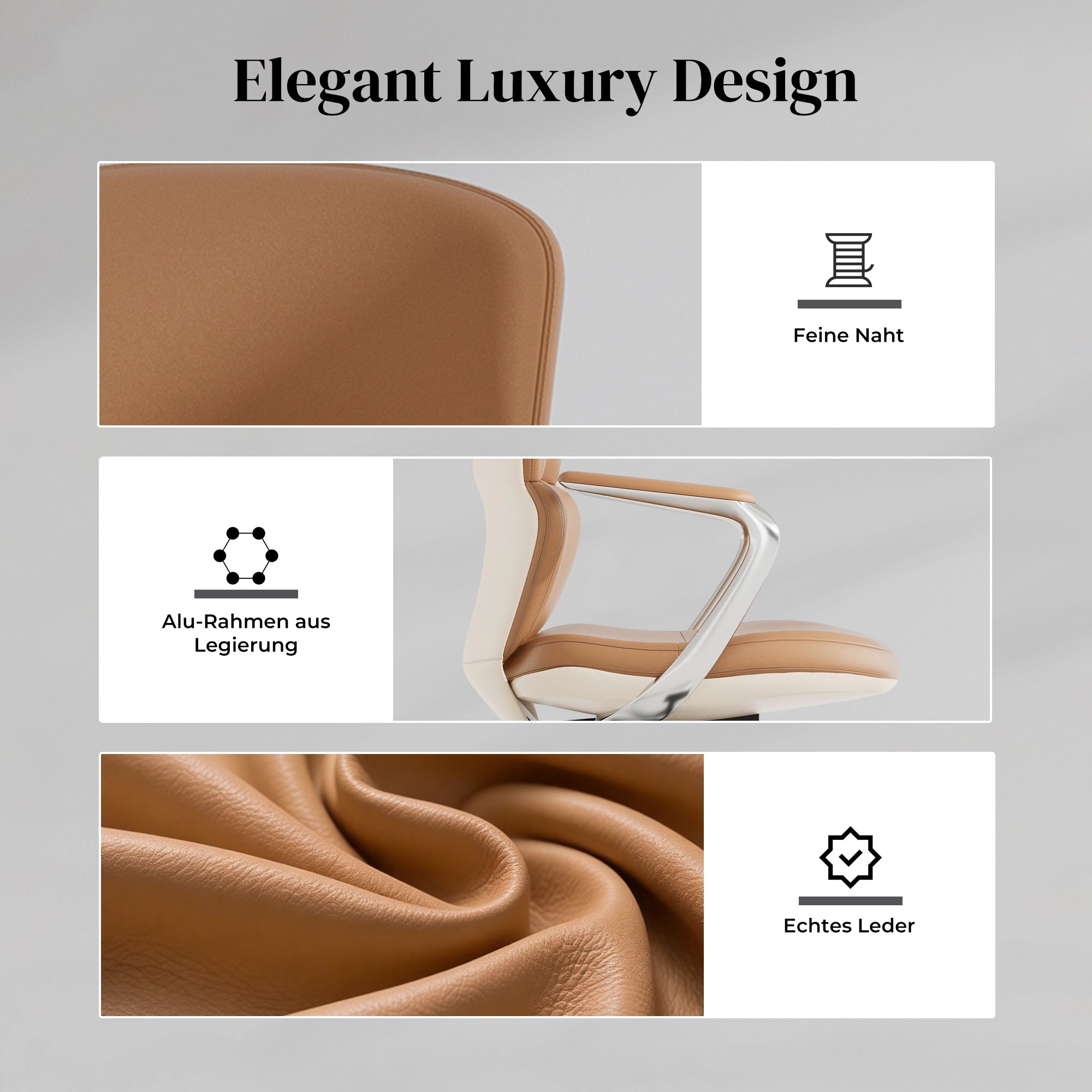 Nolan Lederstuhl mit klassischem Design