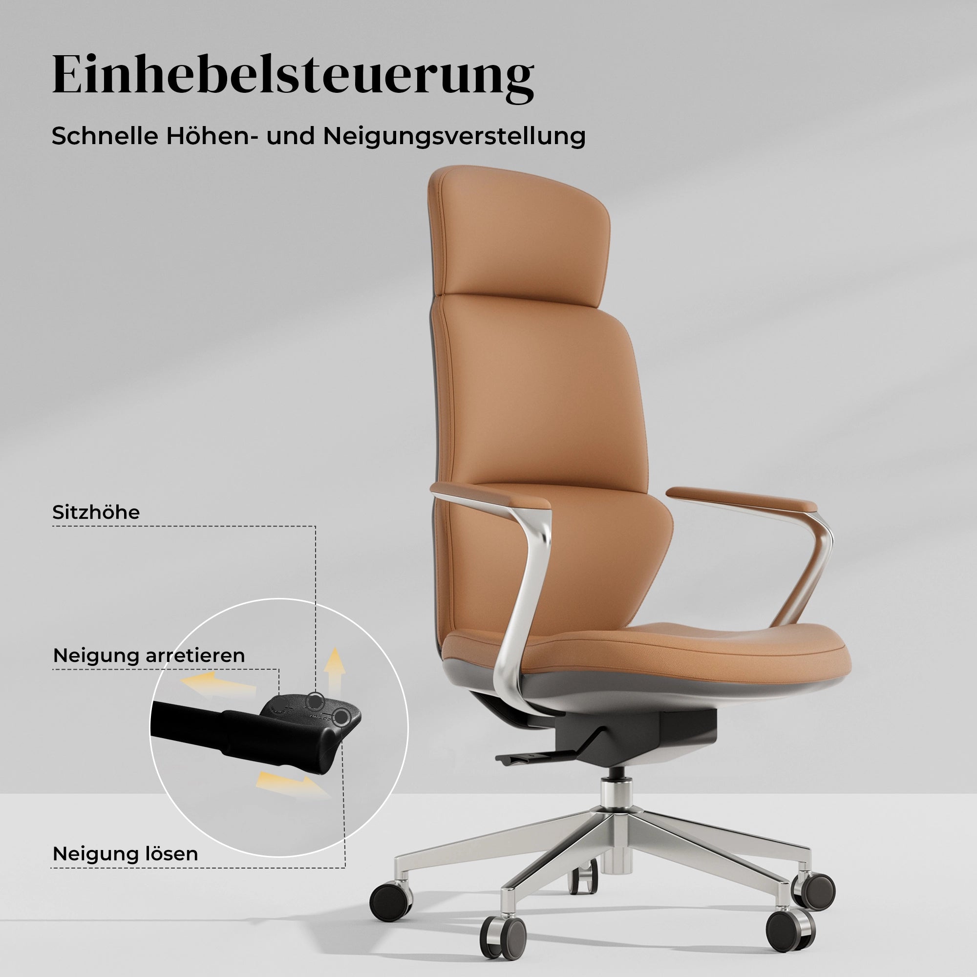 Nolan Lederstuhl mit klassischem Design