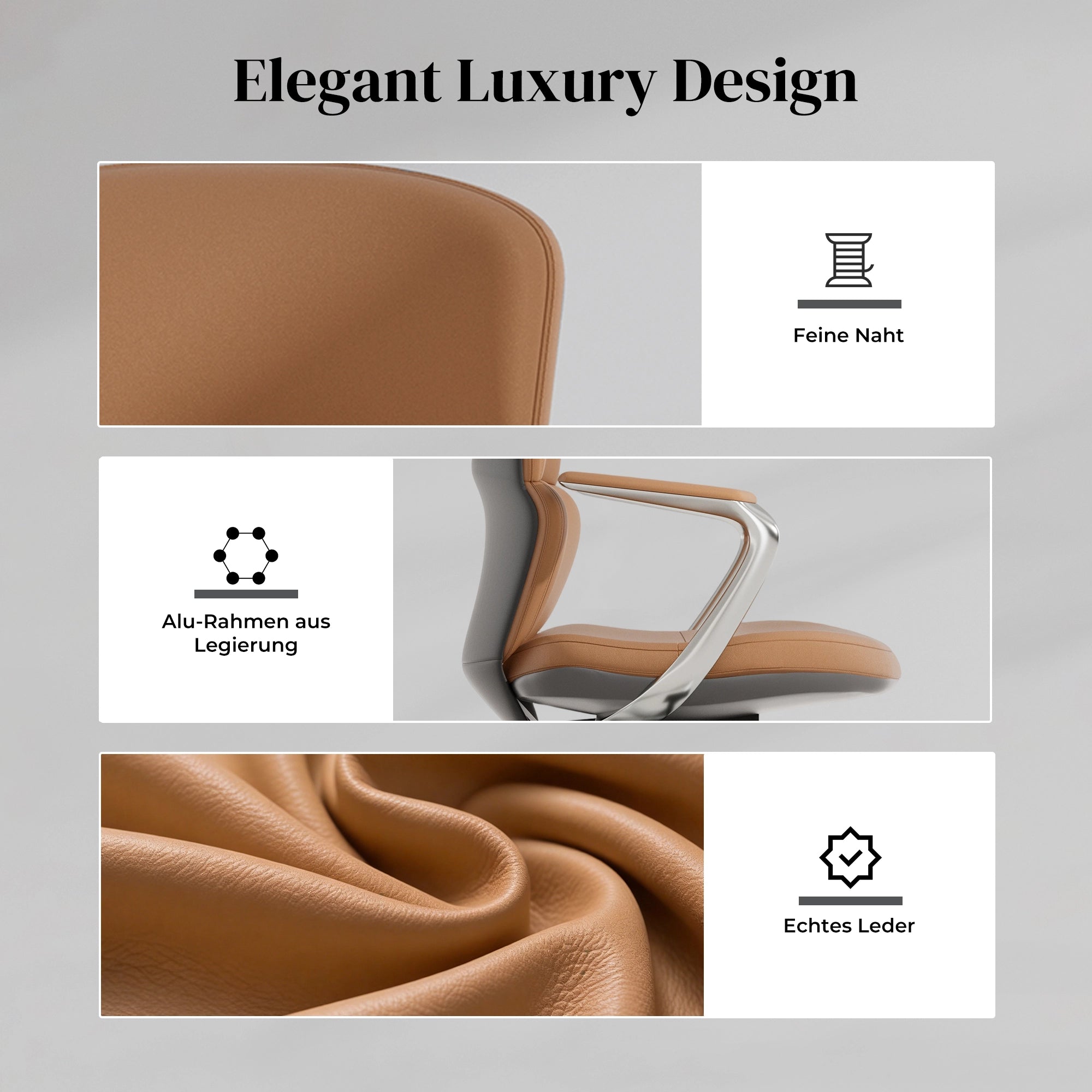 Nolan Lederstuhl mit klassischem Design