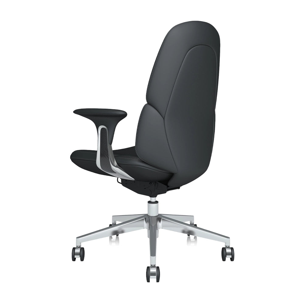 Nyla Mid-Back Lederstuhl mit einfacher Verstellung