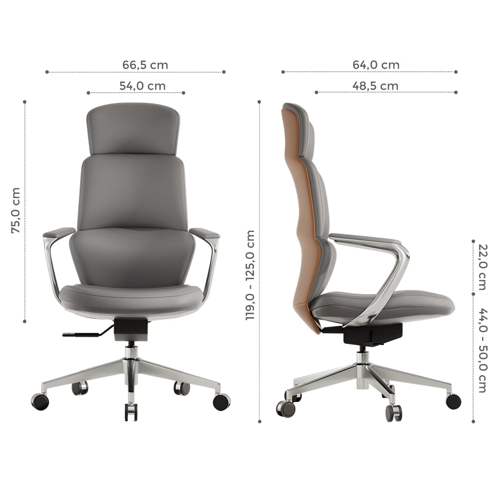 Nolan Lederstuhl mit klassischem Design