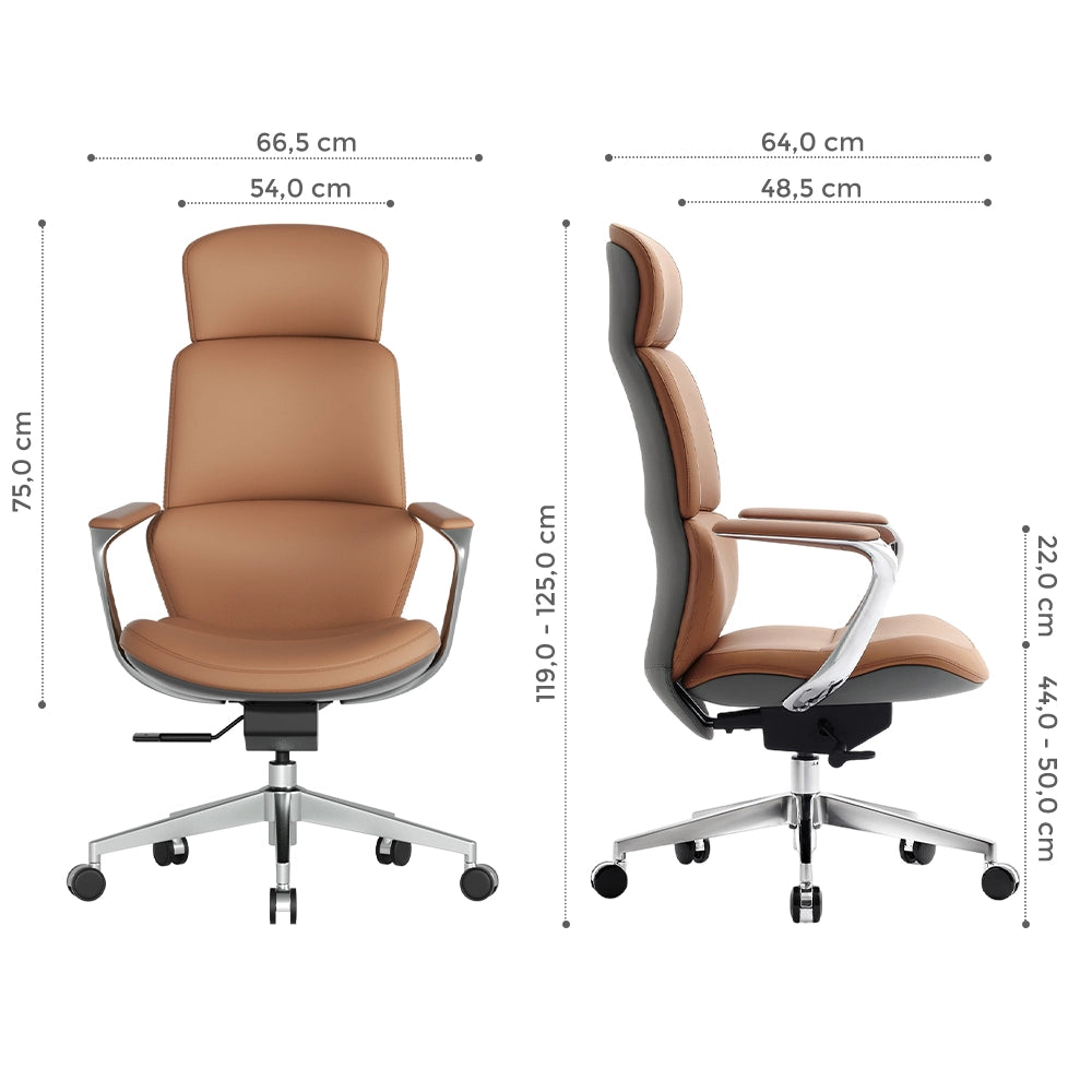 Nolan Lederstuhl mit klassischem Design
