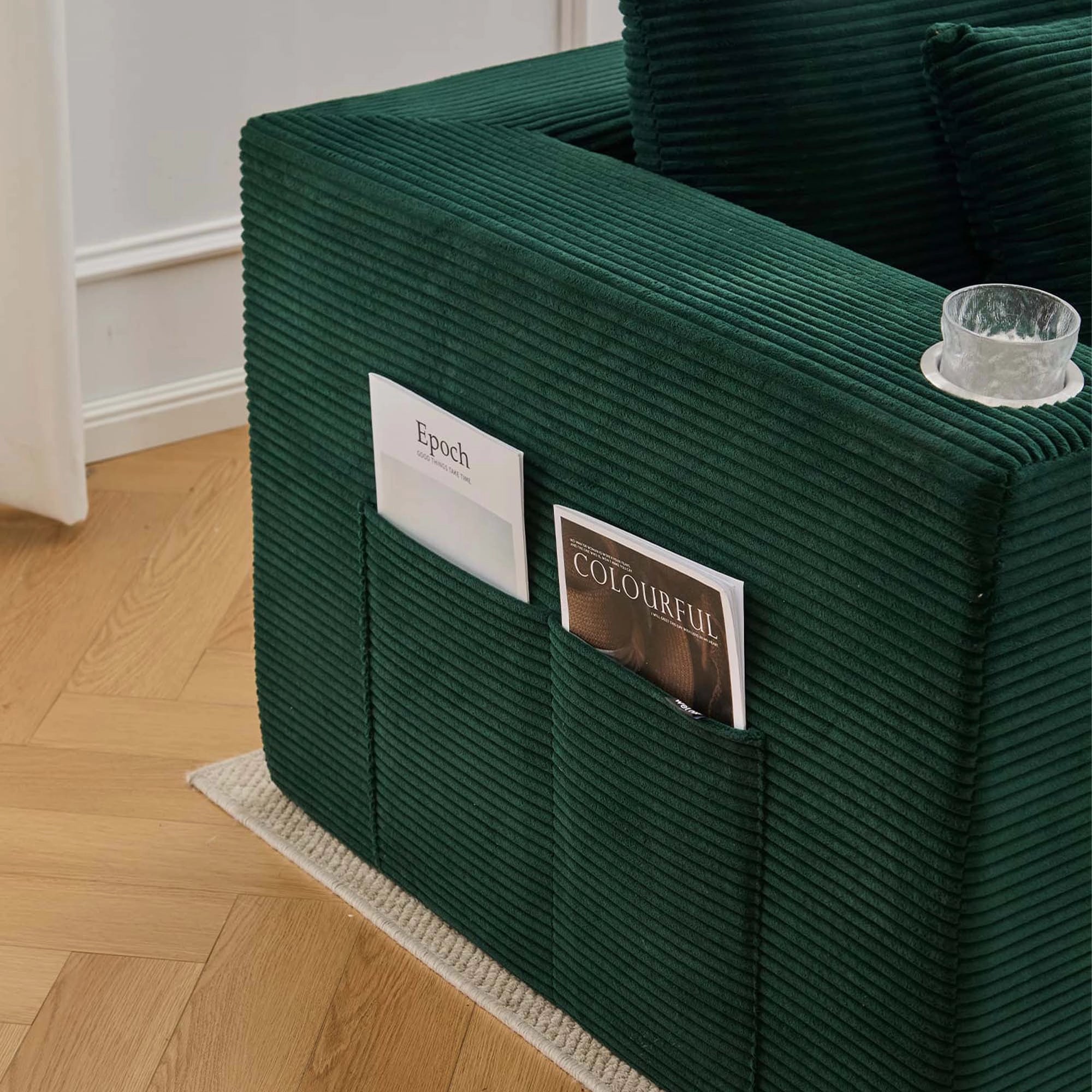 Hestia Komprimiertes Modulares Sofa mit Getränkehaltern & Stauraum