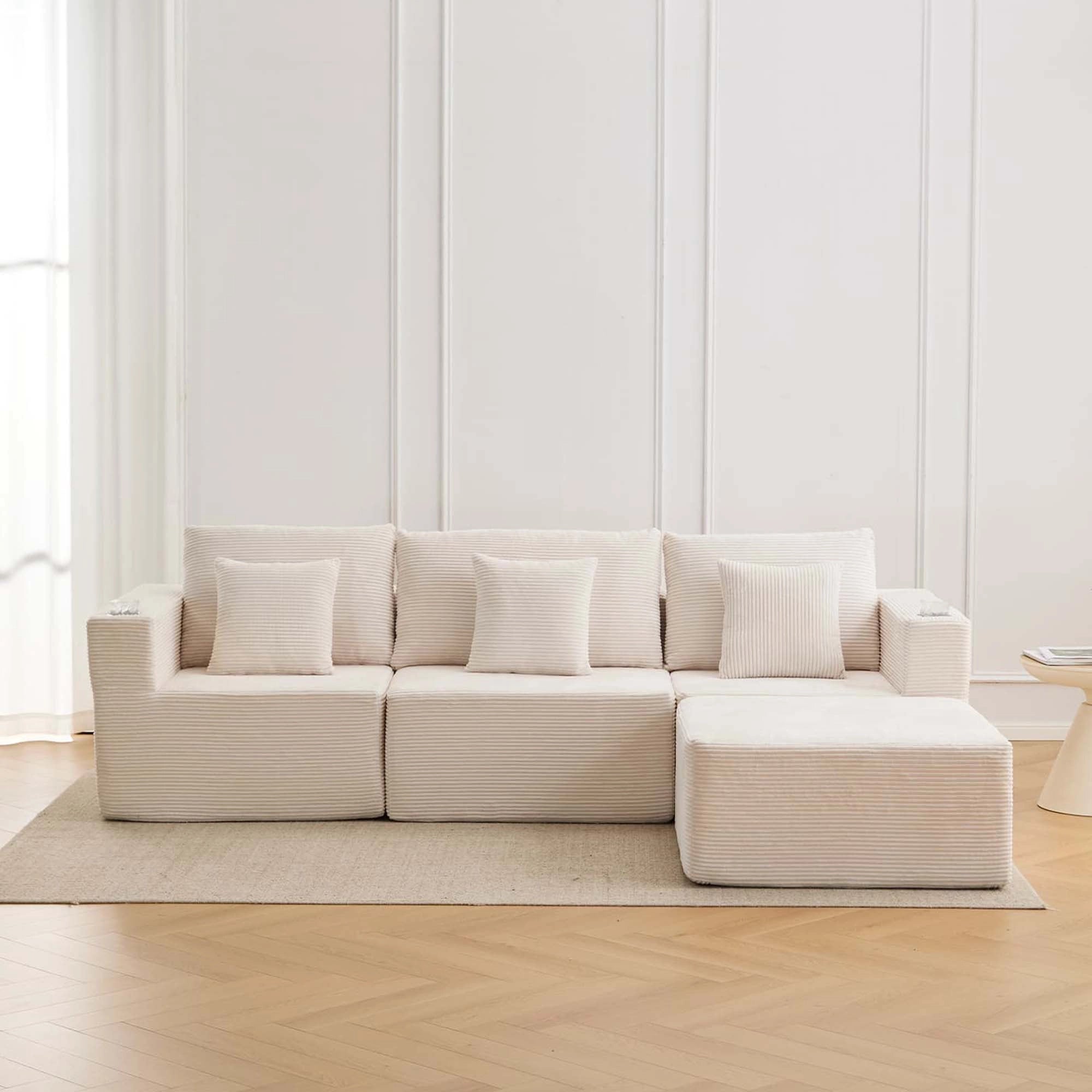 Hestia Komprimiertes Modulares Sofa mit Getränkehaltern & Stauraum