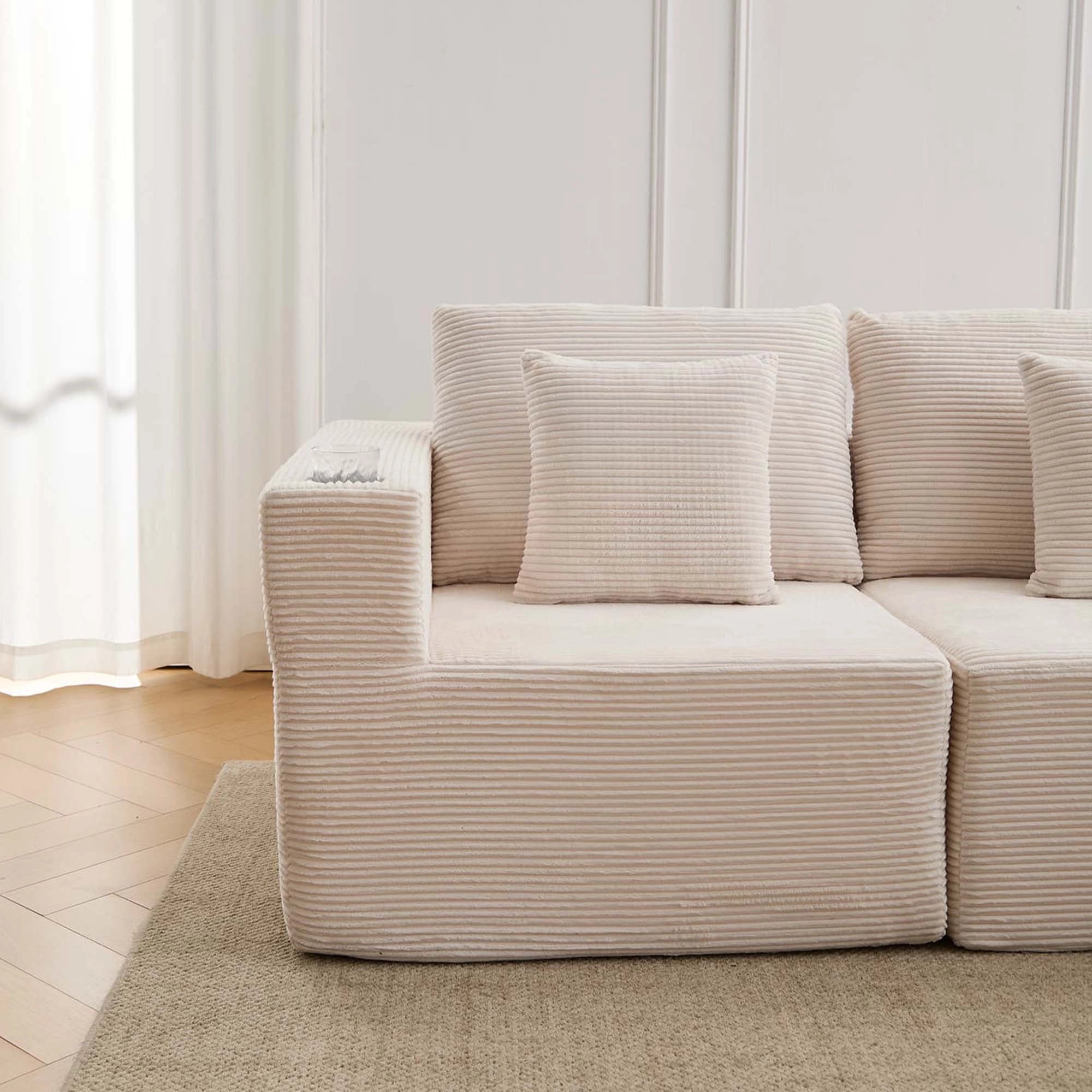 Hestia Komprimiertes Modulares Sofa mit Getränkehaltern & Stauraum