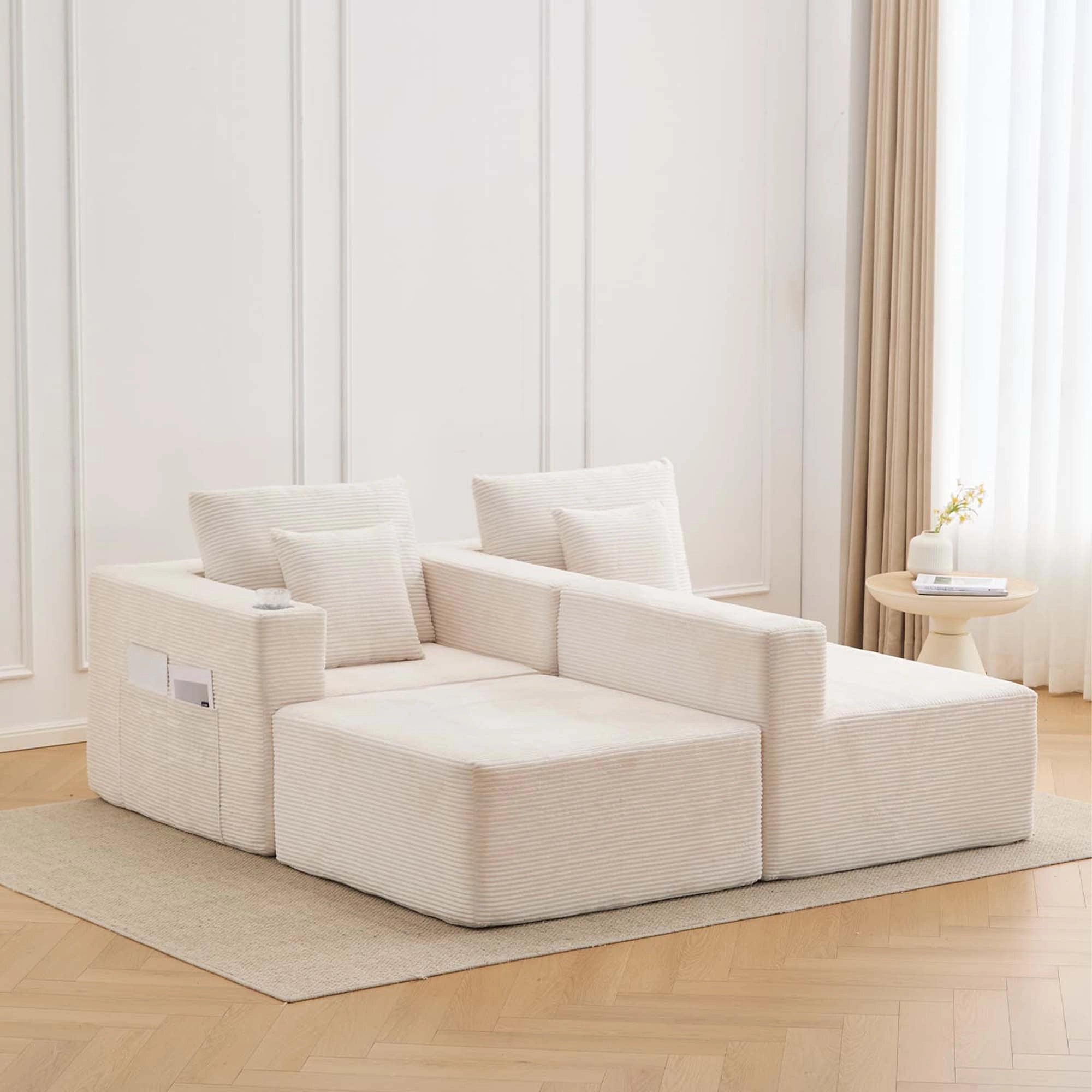 Hestia Komprimiertes Modulares Sofa mit Getränkehaltern & Stauraum