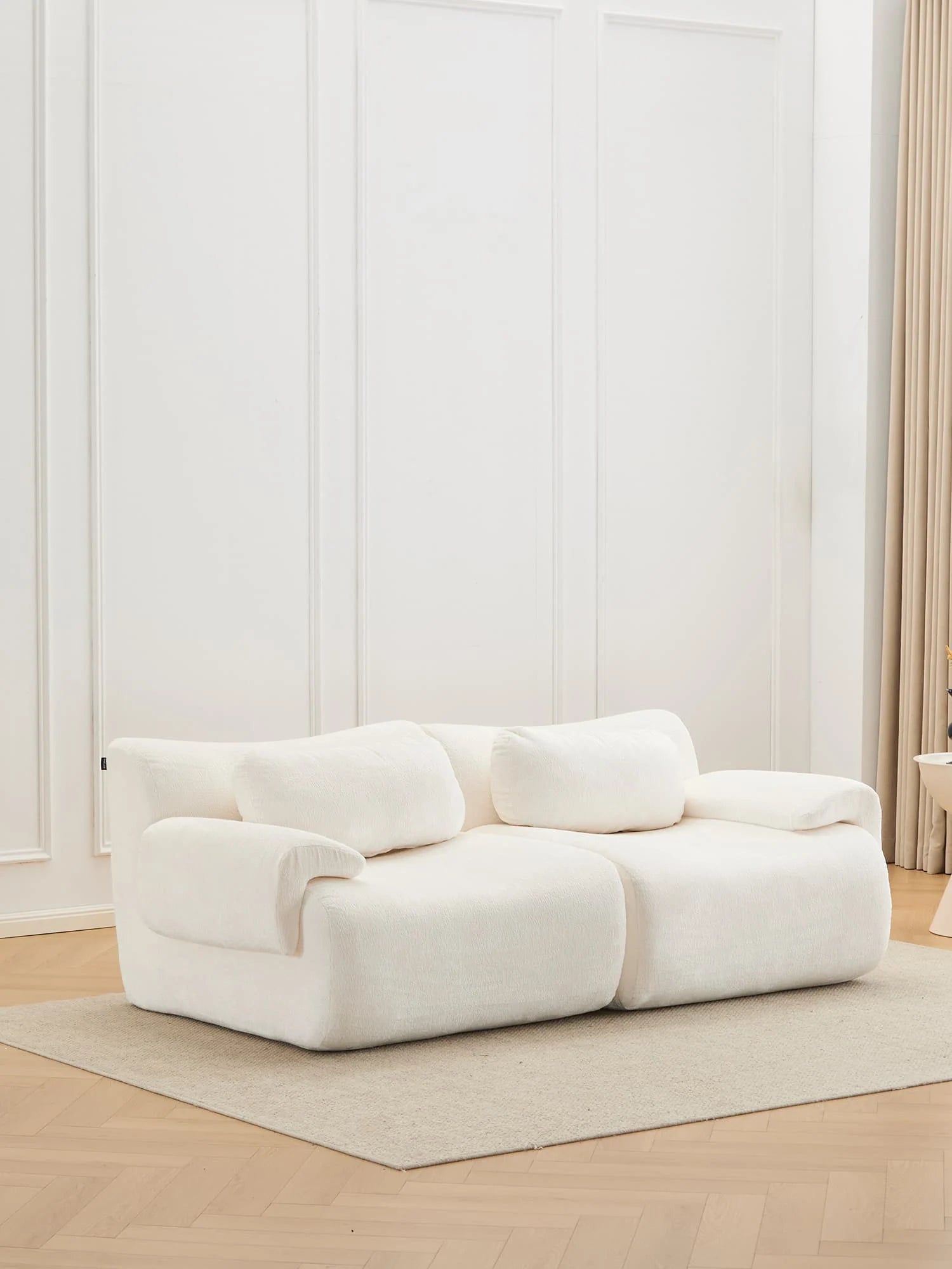 Nephele 2-Sitzer Komprimiertes Sofa mit Wellenform-Design
