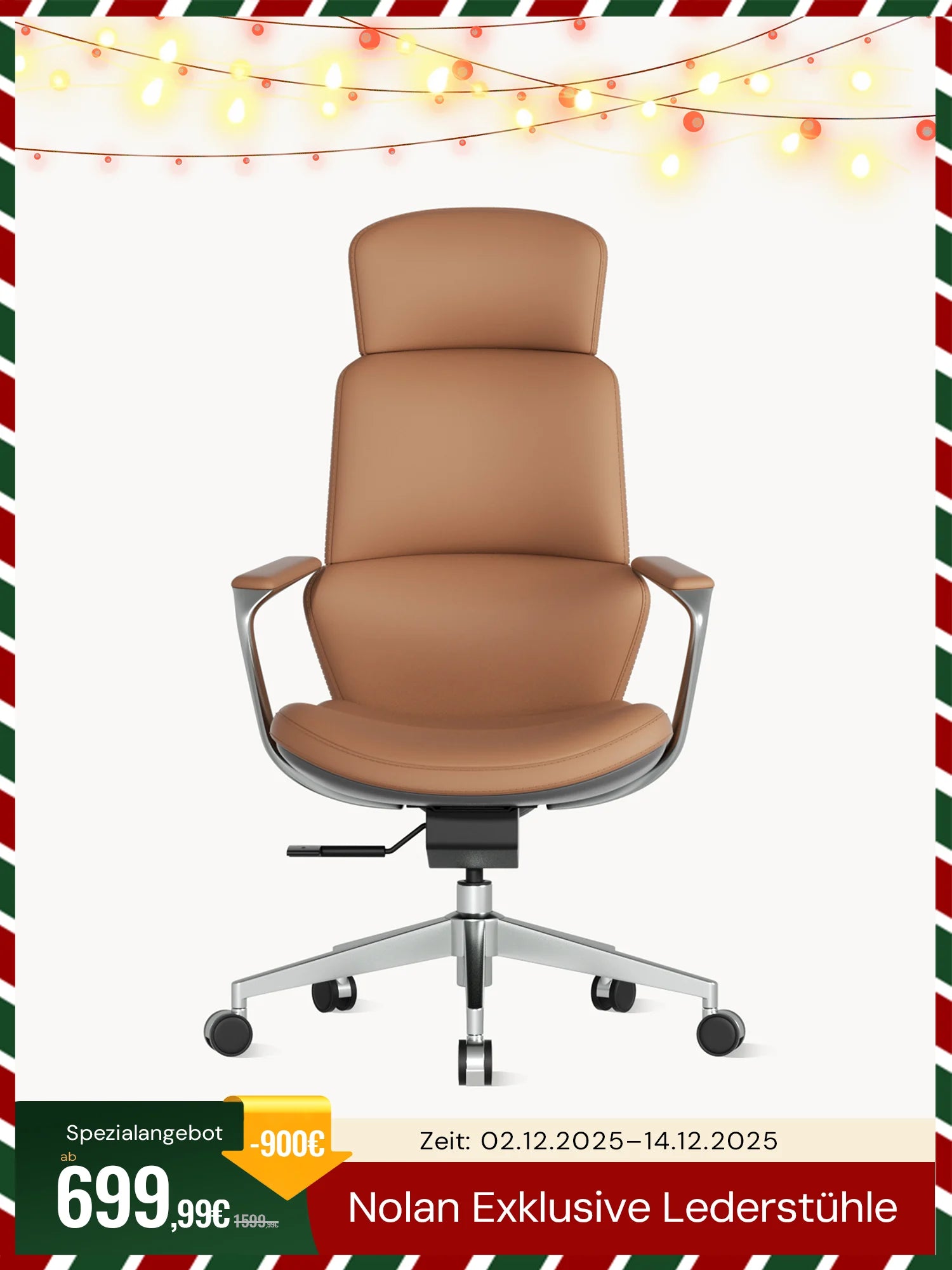 Nolan Executive Bürostuhl aus Leder