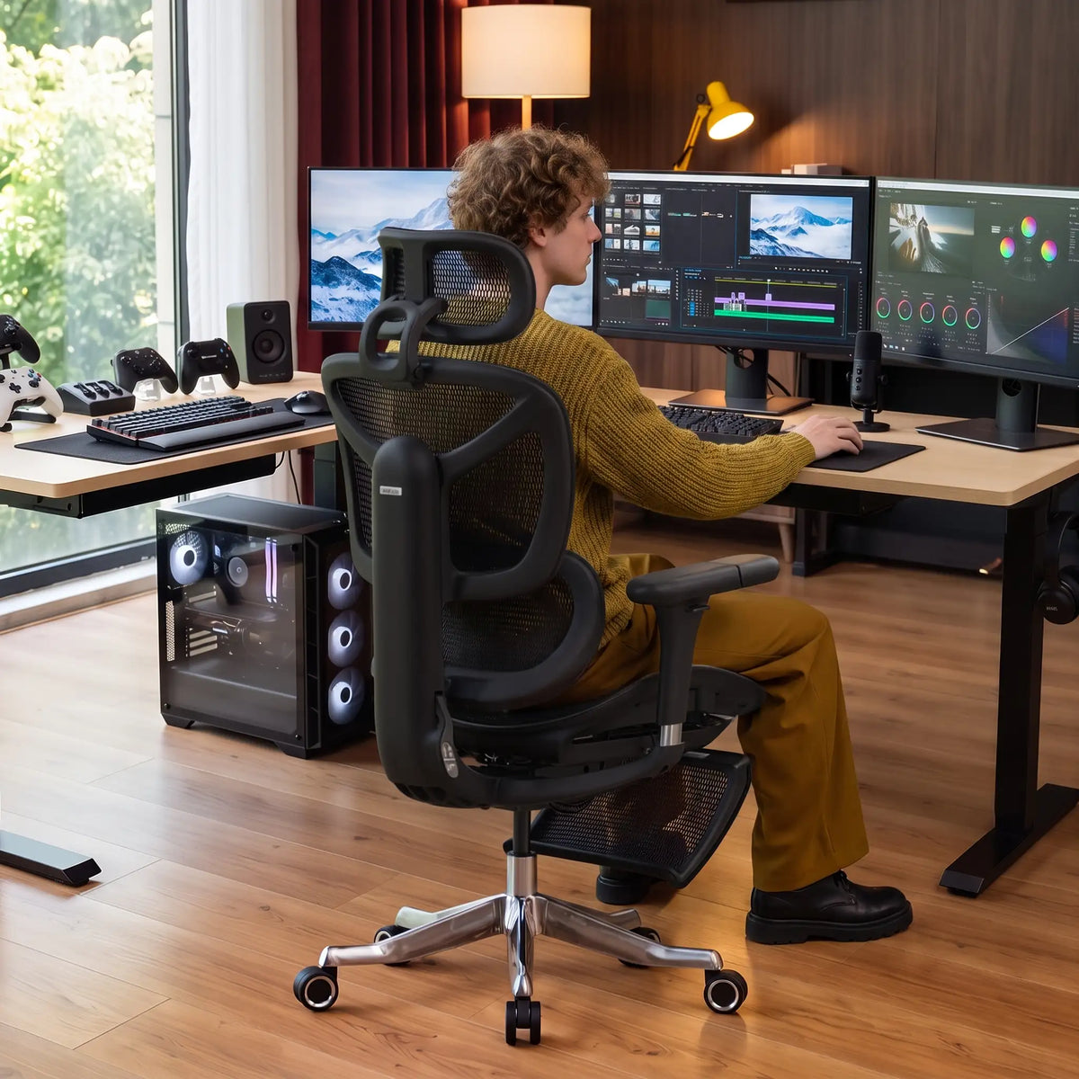 Welax - S9 Pro Ergonomischer Bürostuhl mit Ein-Tasten-Verstelluung