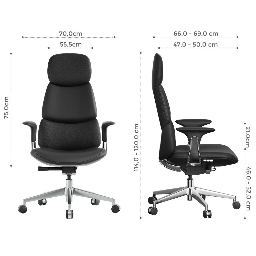 Nolan Lederstuhl mit klassischem Design
