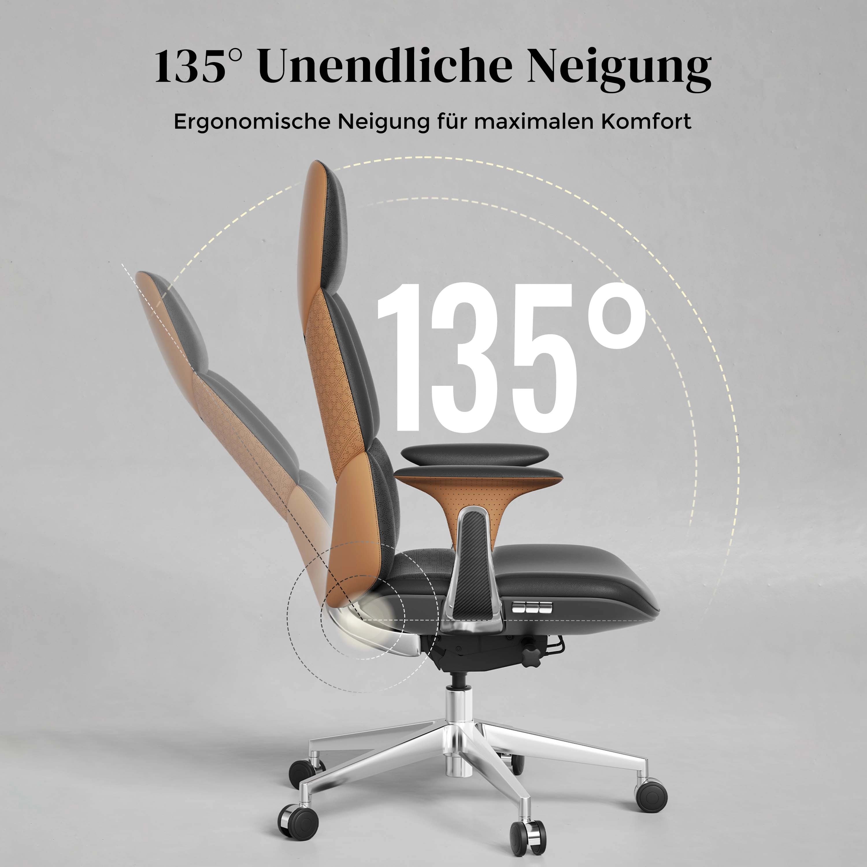 Nolan Lederstuhl mit klassischem Design