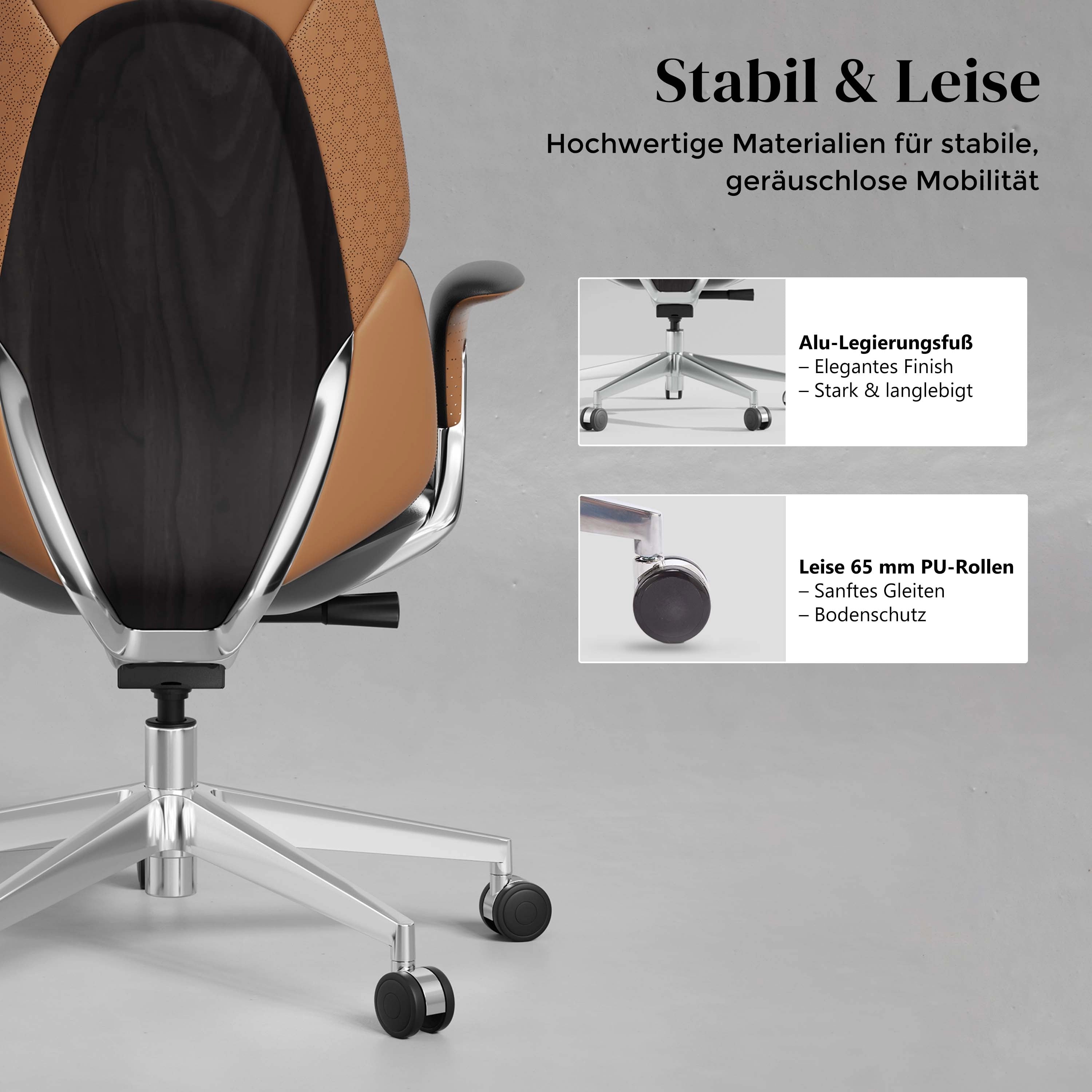 Nolan Lederstuhl mit klassischem Design