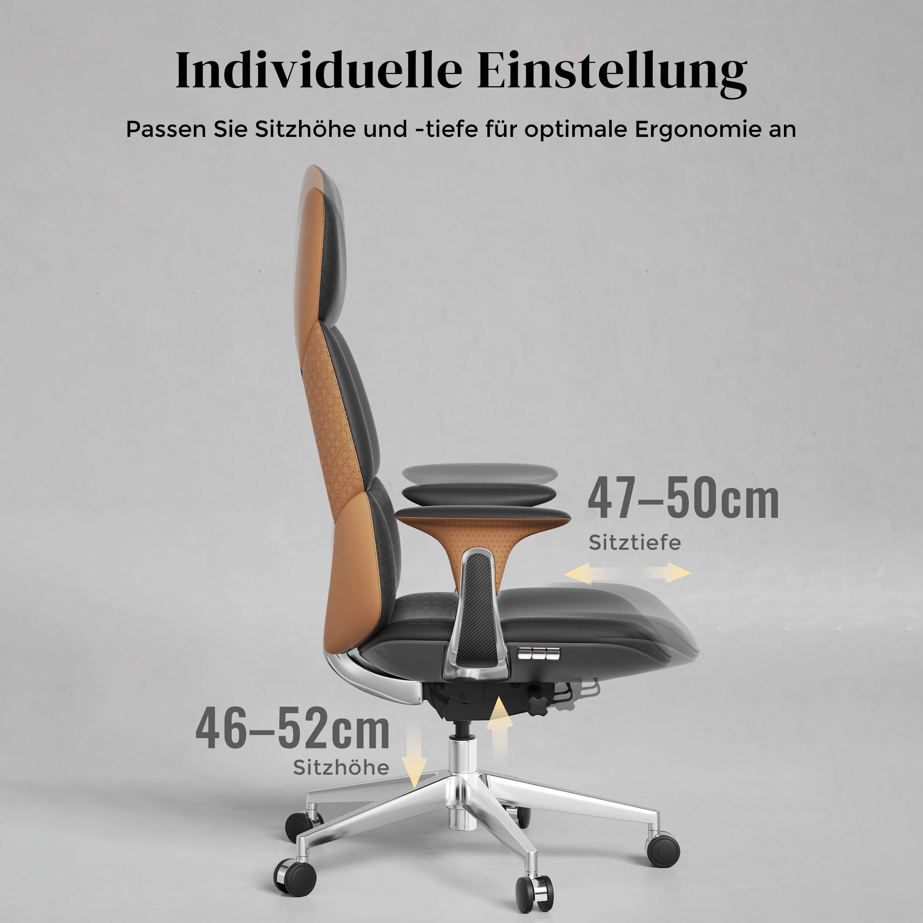 Nolan Lederstuhl mit klassischem Design