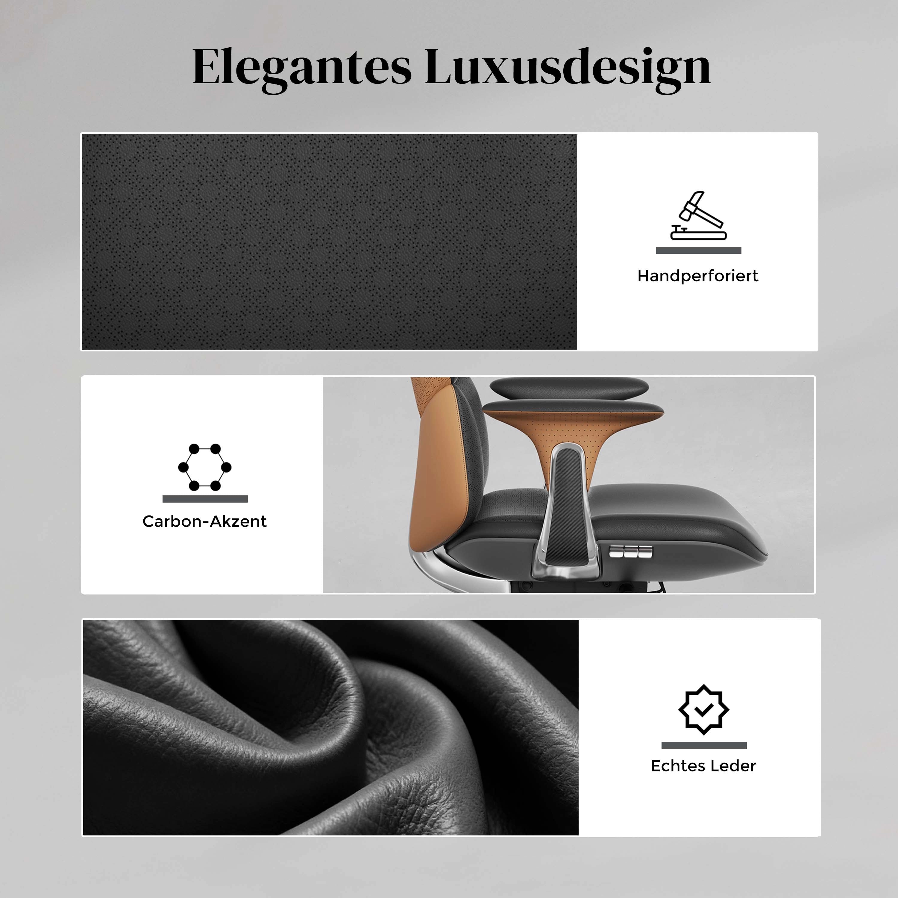 Nolan Lederstuhl mit klassischem Design